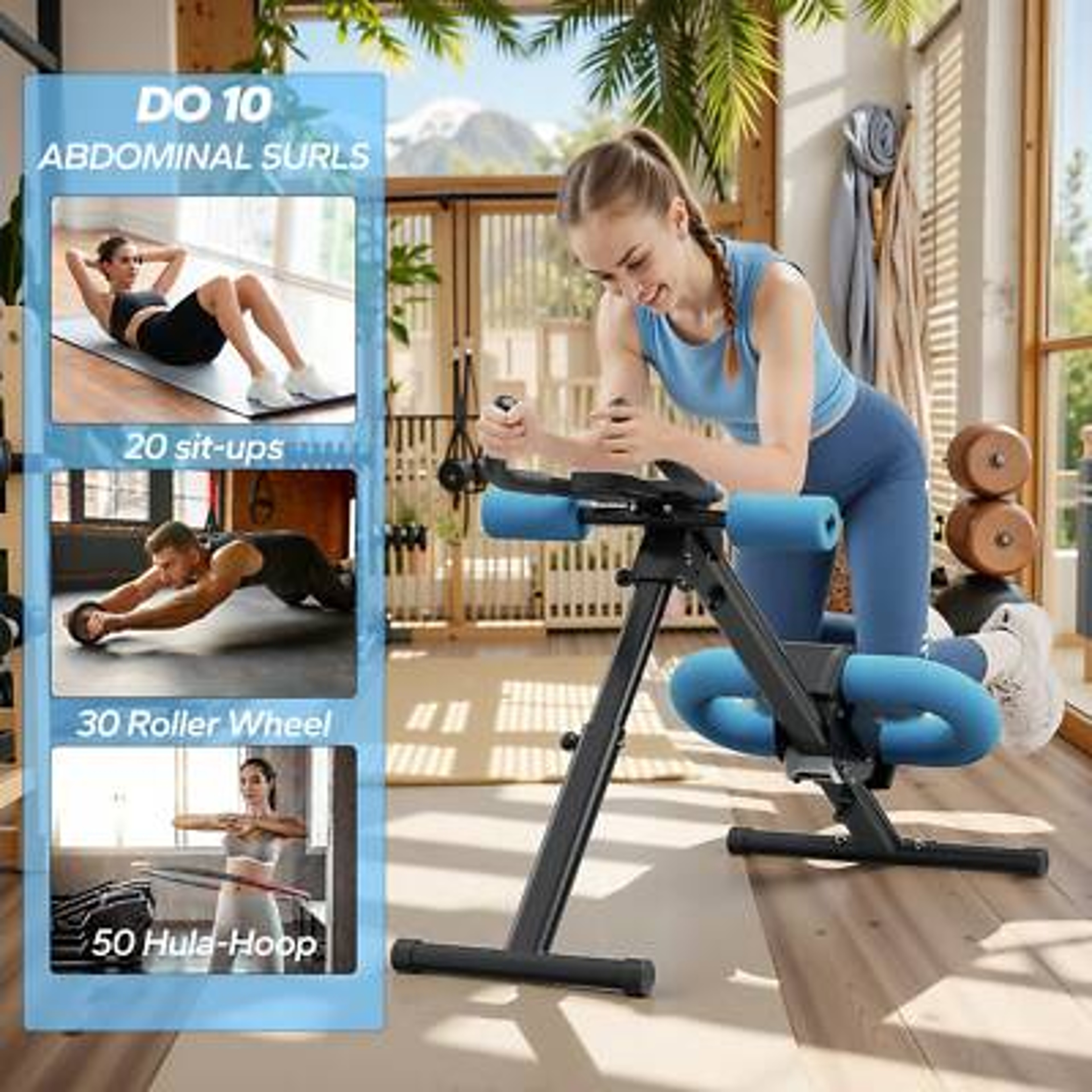 MERACH Foldable Ab Machine For Home Core  Abs Training 2