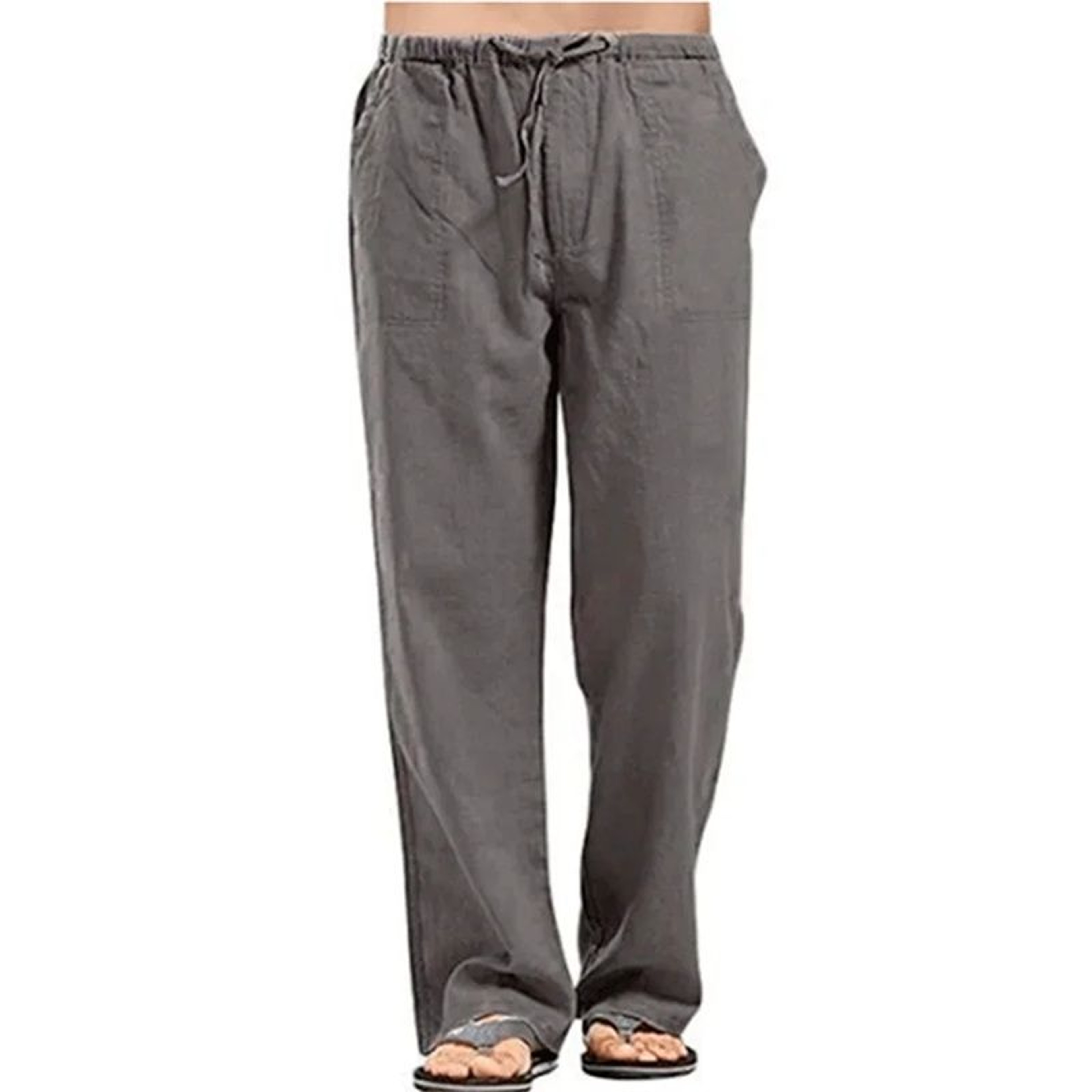 AirWeave Mens Cotton Linen Pants Summer Lightweight Breathable Trousers 3