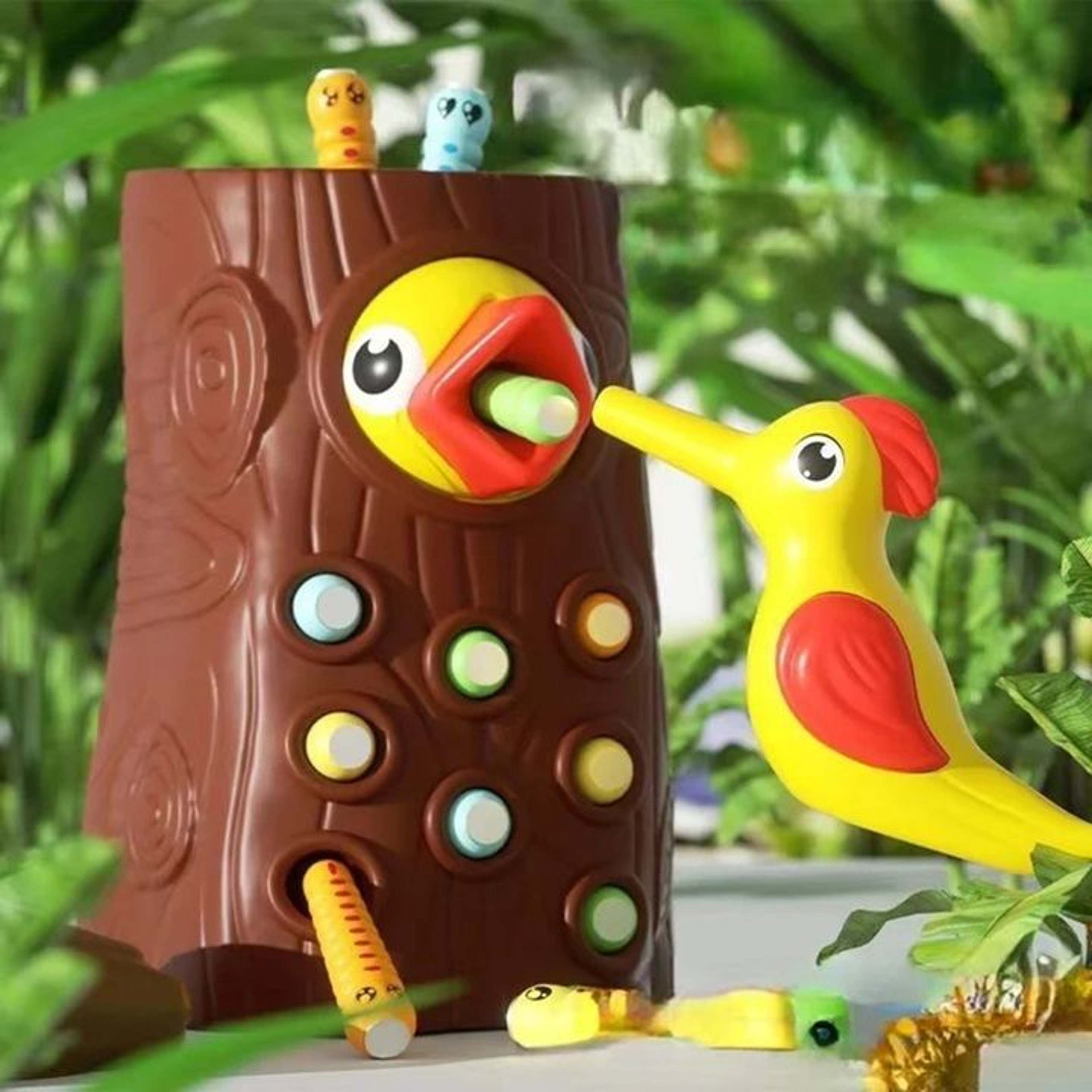 Montessori Magnetic Woodpecker Toy  Fine Motor Educational Game For Toddlers  Babies 0
