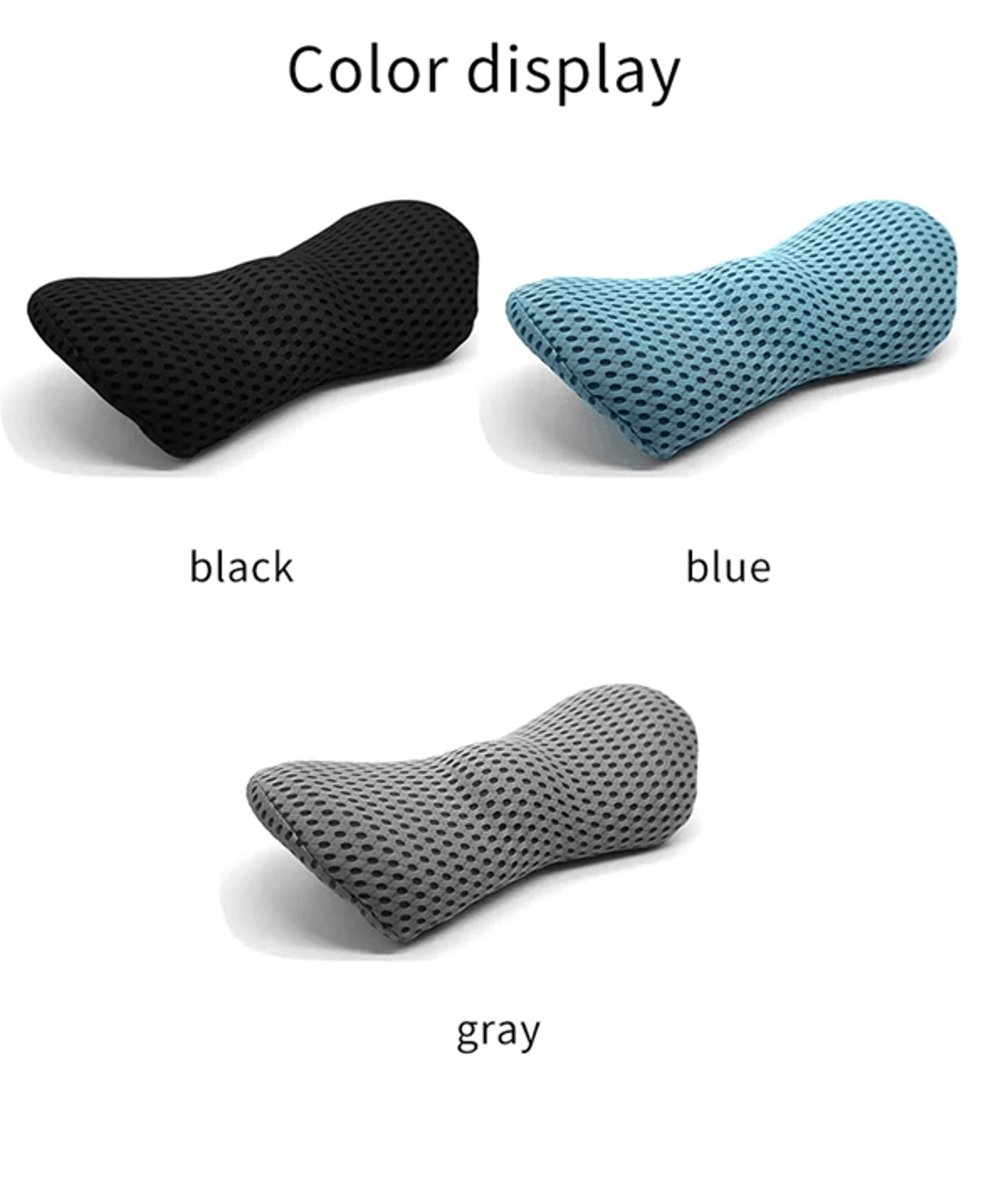 ComfortCore Memory Foam Lumbar Pillow  Breathable Car Seat  Bed Cushion For Back Support 6