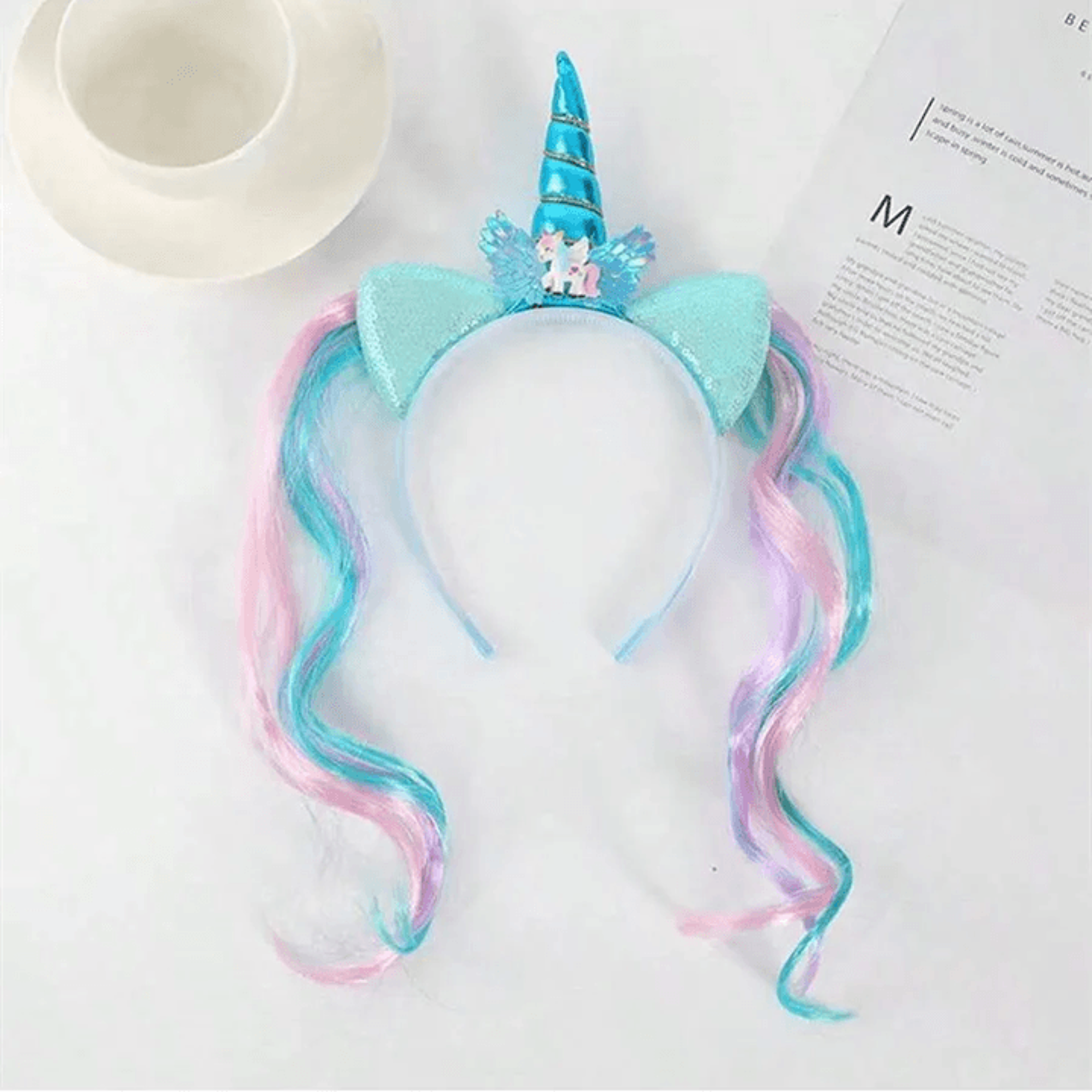 Unicorn Birthday Headband For Girls  Colorful Hair Accessory For Parties  Baby Showers 3
