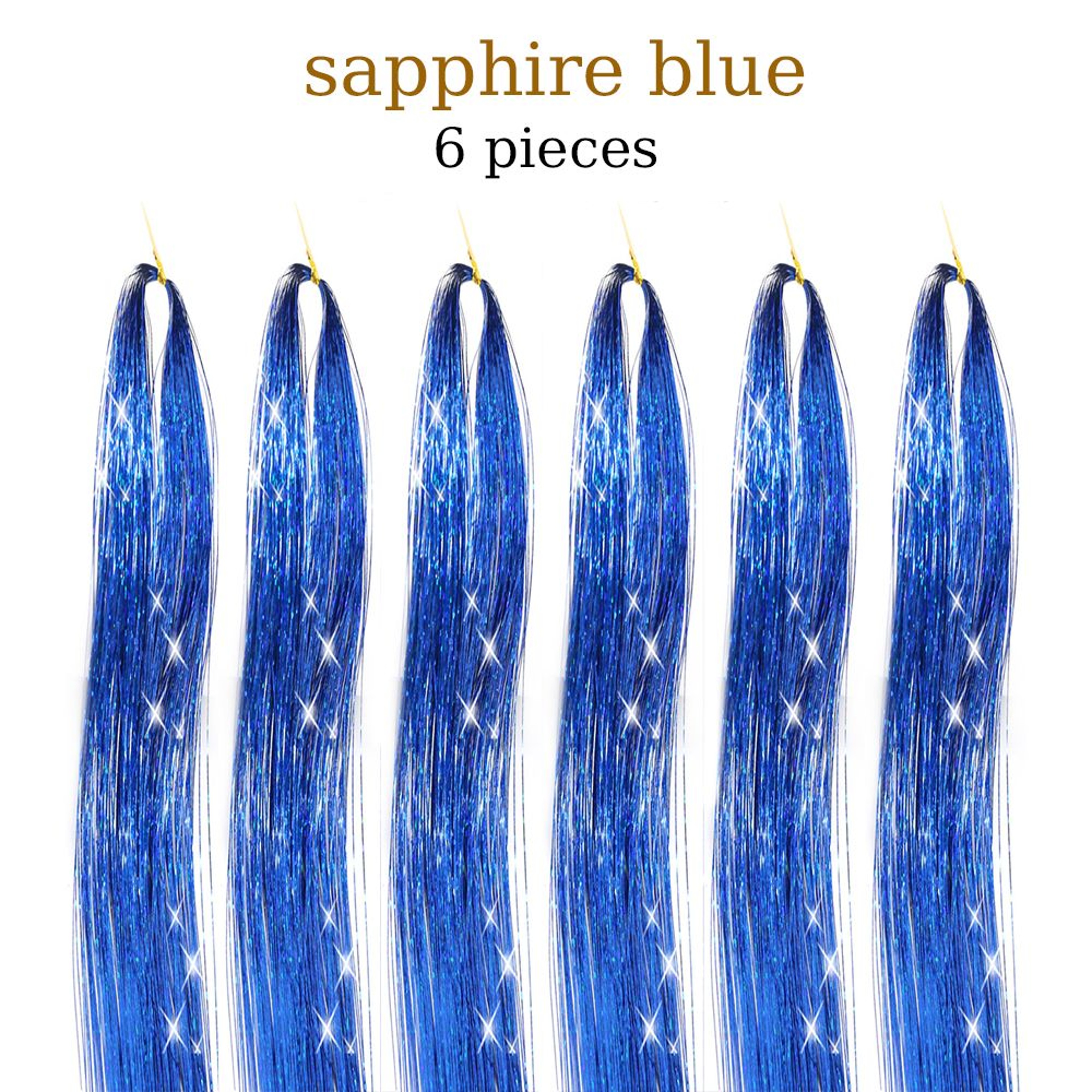 48 Inch Fairy Hair Tinsel Kit  1200 Sparkling Hair Extensions In 12 Colors 10