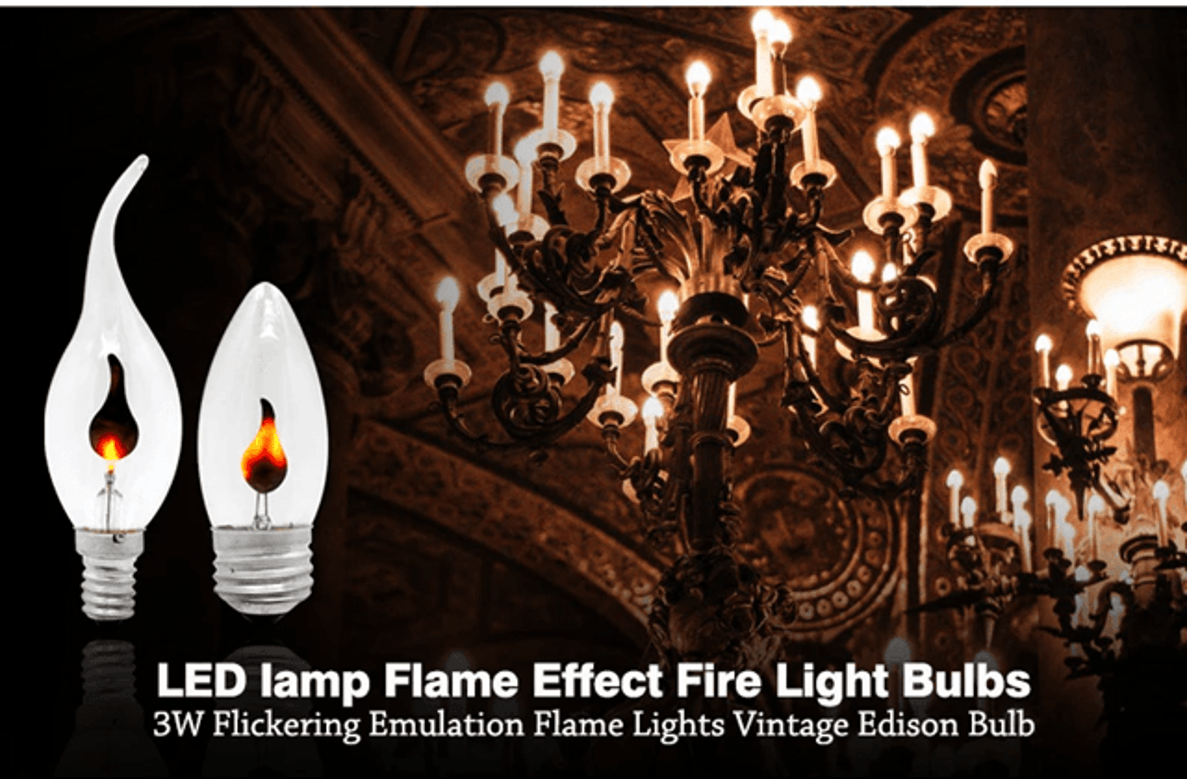 Vintage Flame Effect LED Bulb E14 E27 Candle Light For Home Decor And Ambient Lighting 0