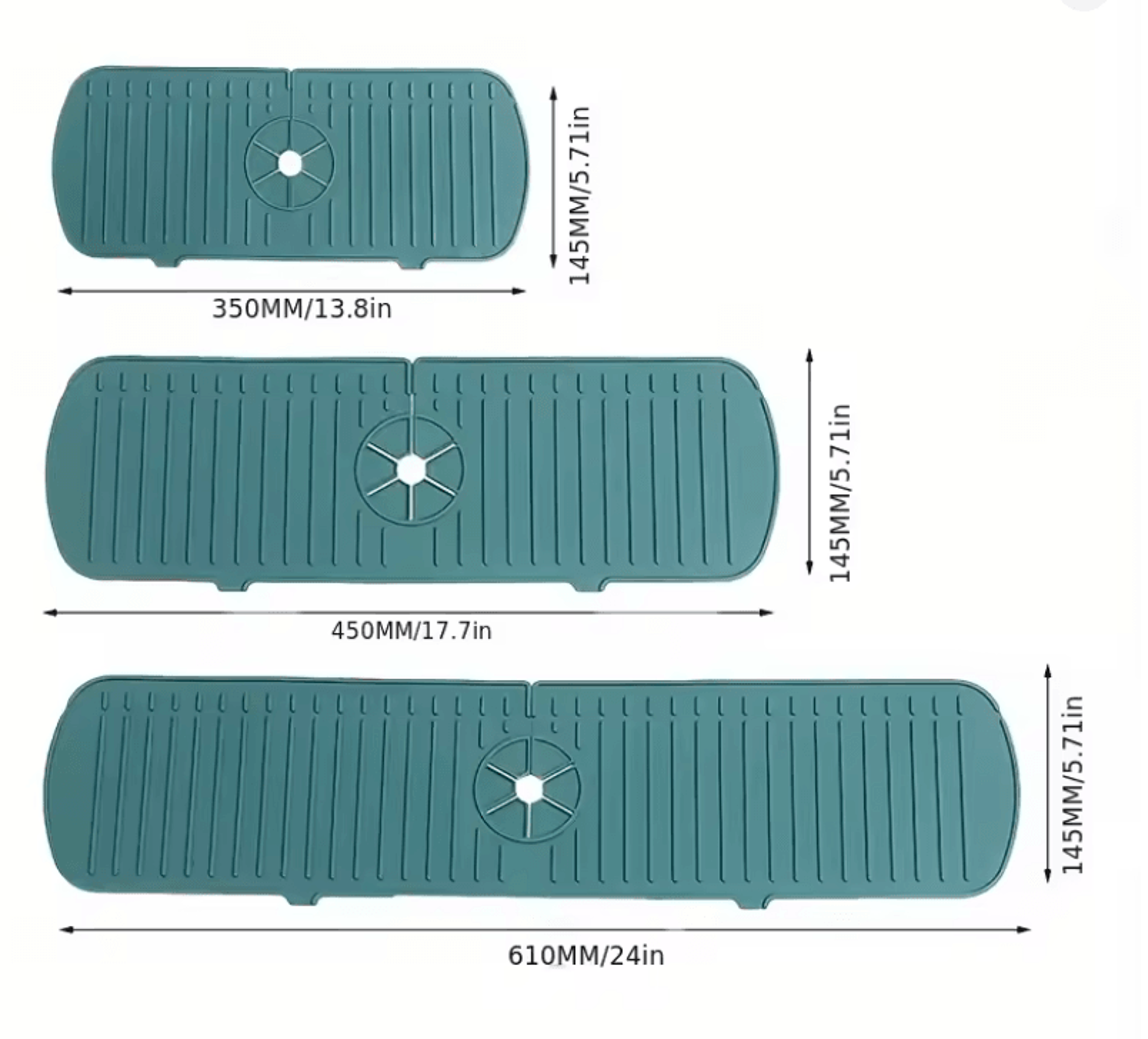 Silicone Sink Splash Guard And Faucet Drip Catcher  Flexible Tap Mat For Kitchens And Bathrooms 0