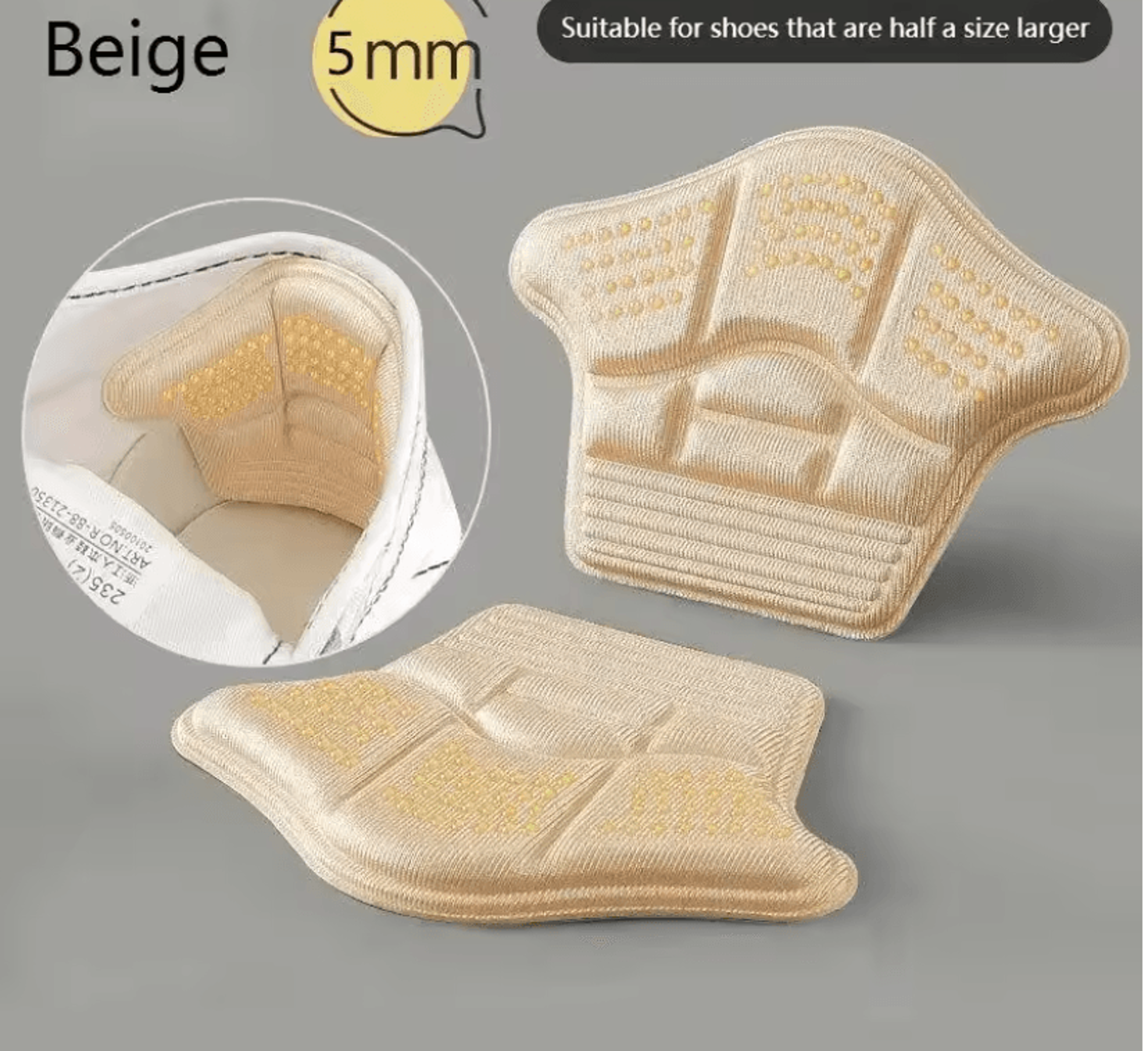 Heel Grip Cushions  AntiSlip Shoe Pads For Blister Prevention And Size Adjustment 4