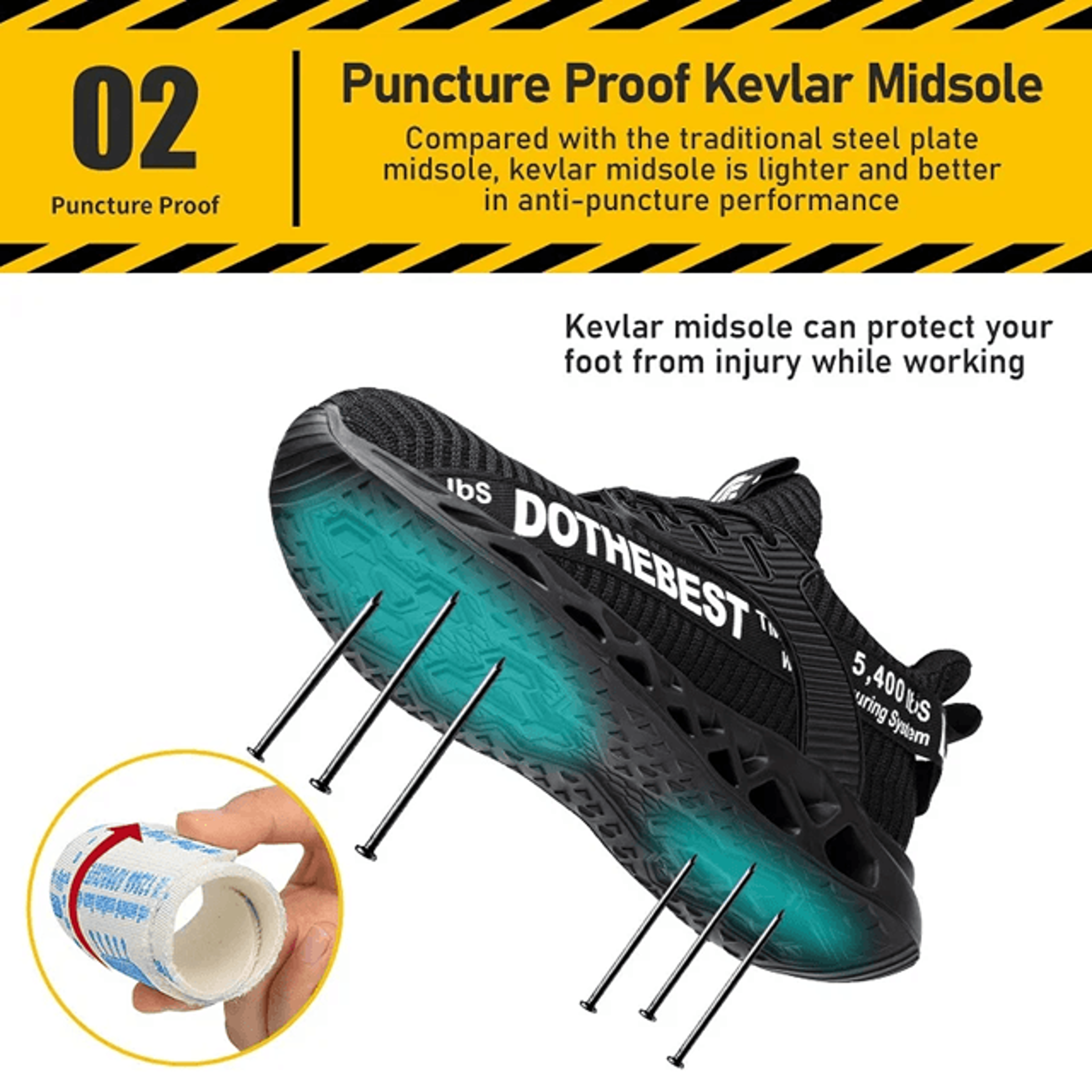 Lightweight Steel Toe Safety Work Shoes For Men And Women 1