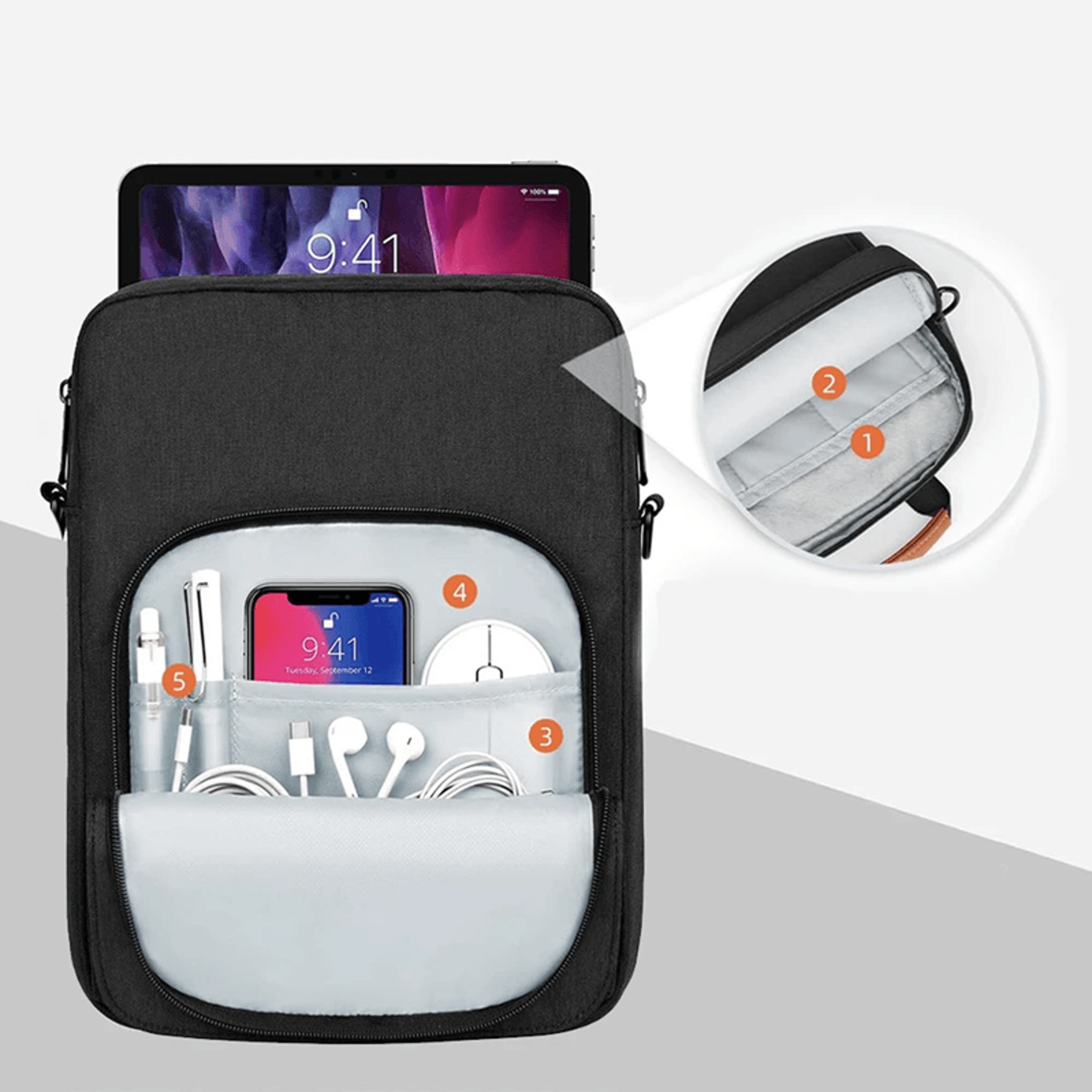 Tablet Shoulder Sleeve Bag For IPad Pro Galaxy Tab And 10 To 13 Inch Laptops 0