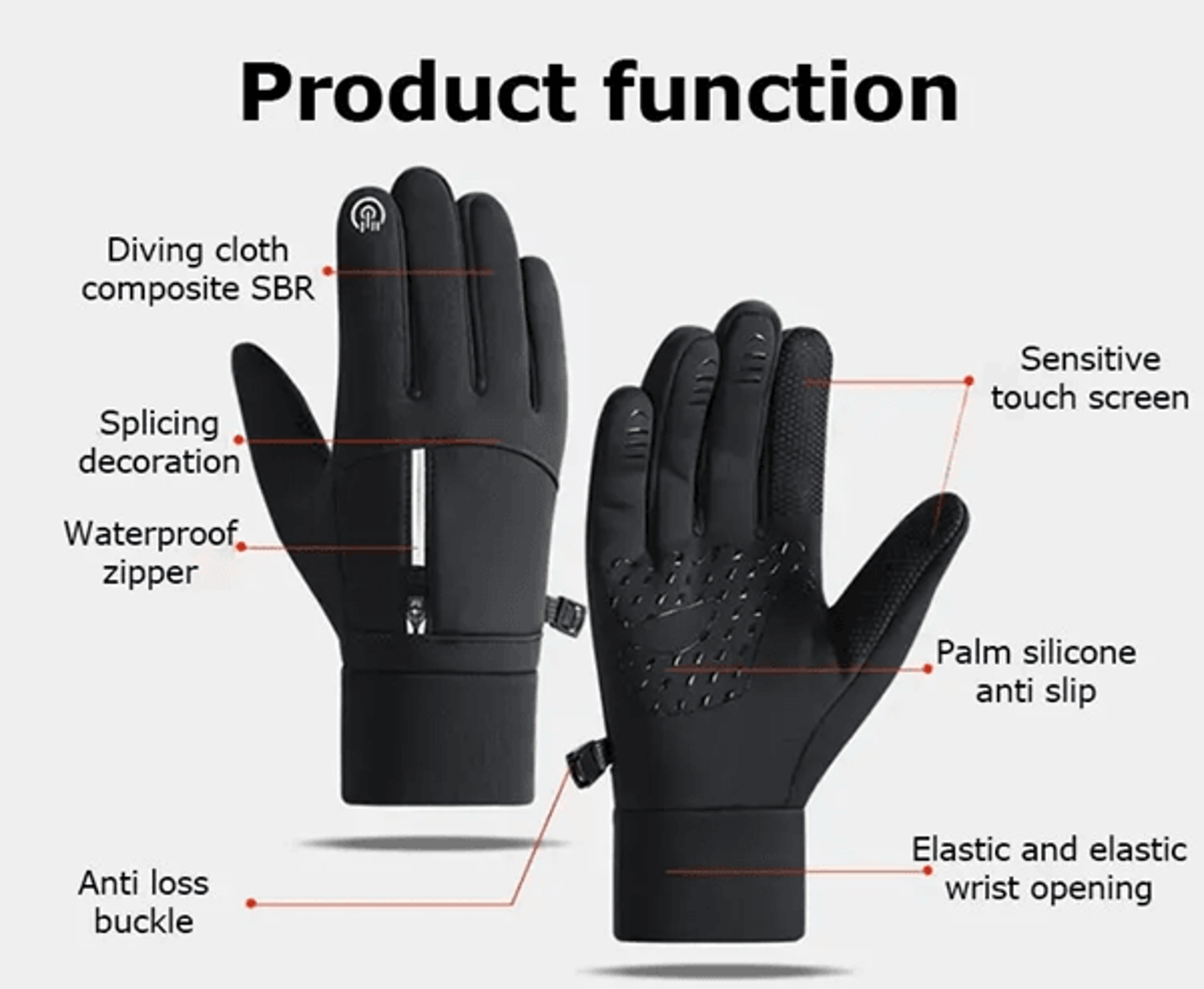 Waterproof Thermal Winter Gloves For Running Cycling And Outdoor Work 1