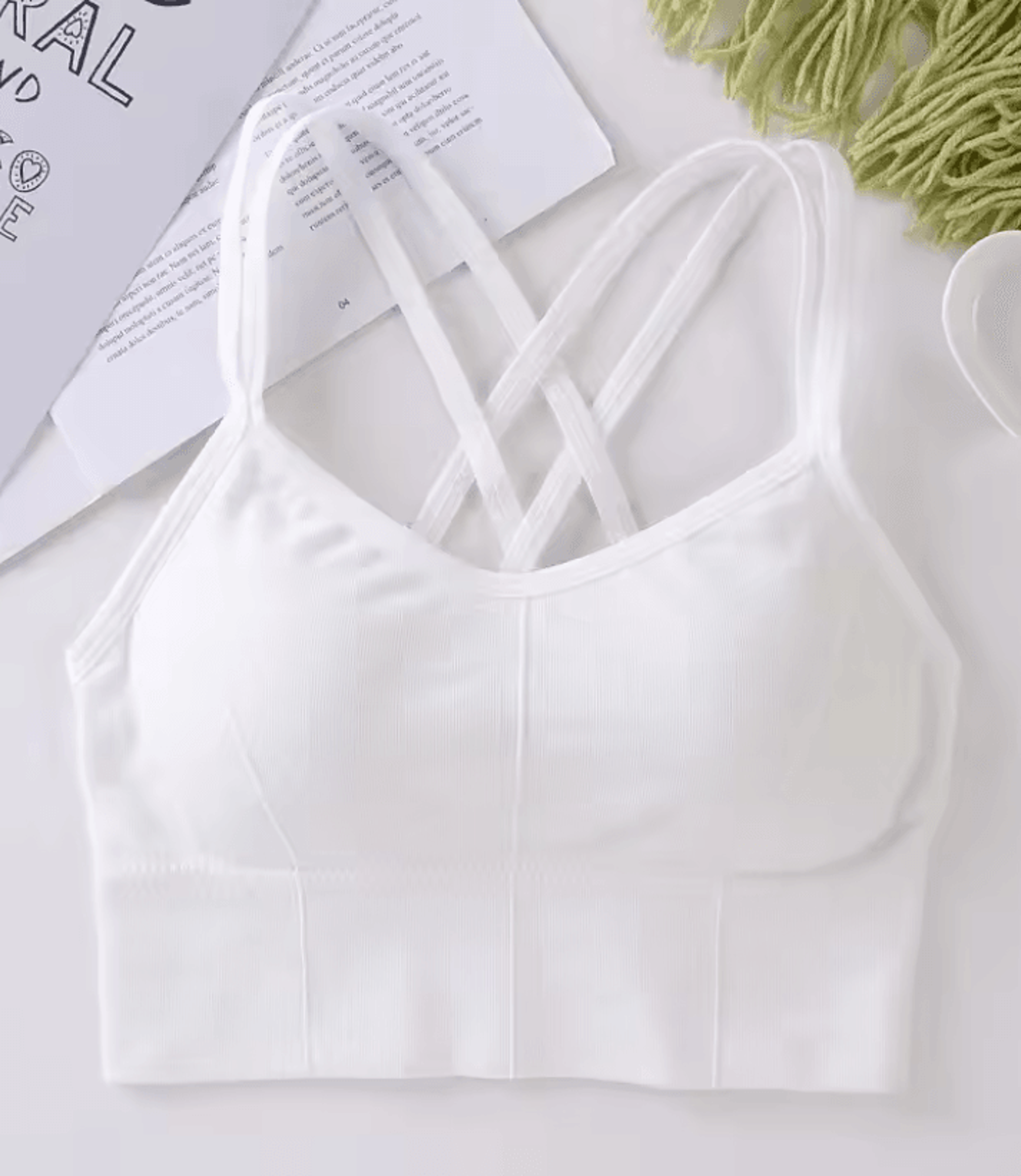 Push Up Sports Bra With Cross Back Strap For Womens Yoga And Fitness 4