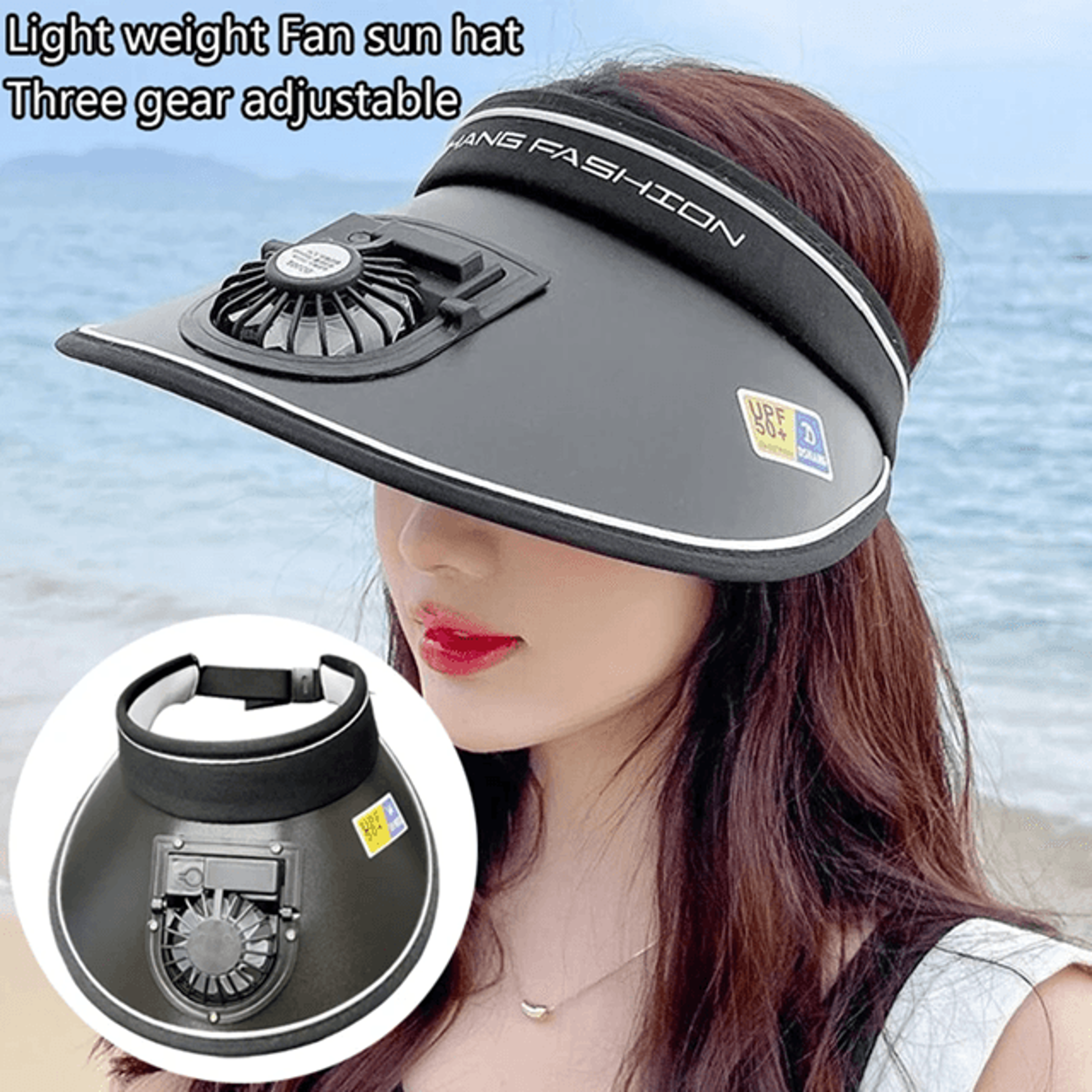 Breathable Cooling Fan Hat With USB Charging For Outdoor Sports And Sun Protection 0