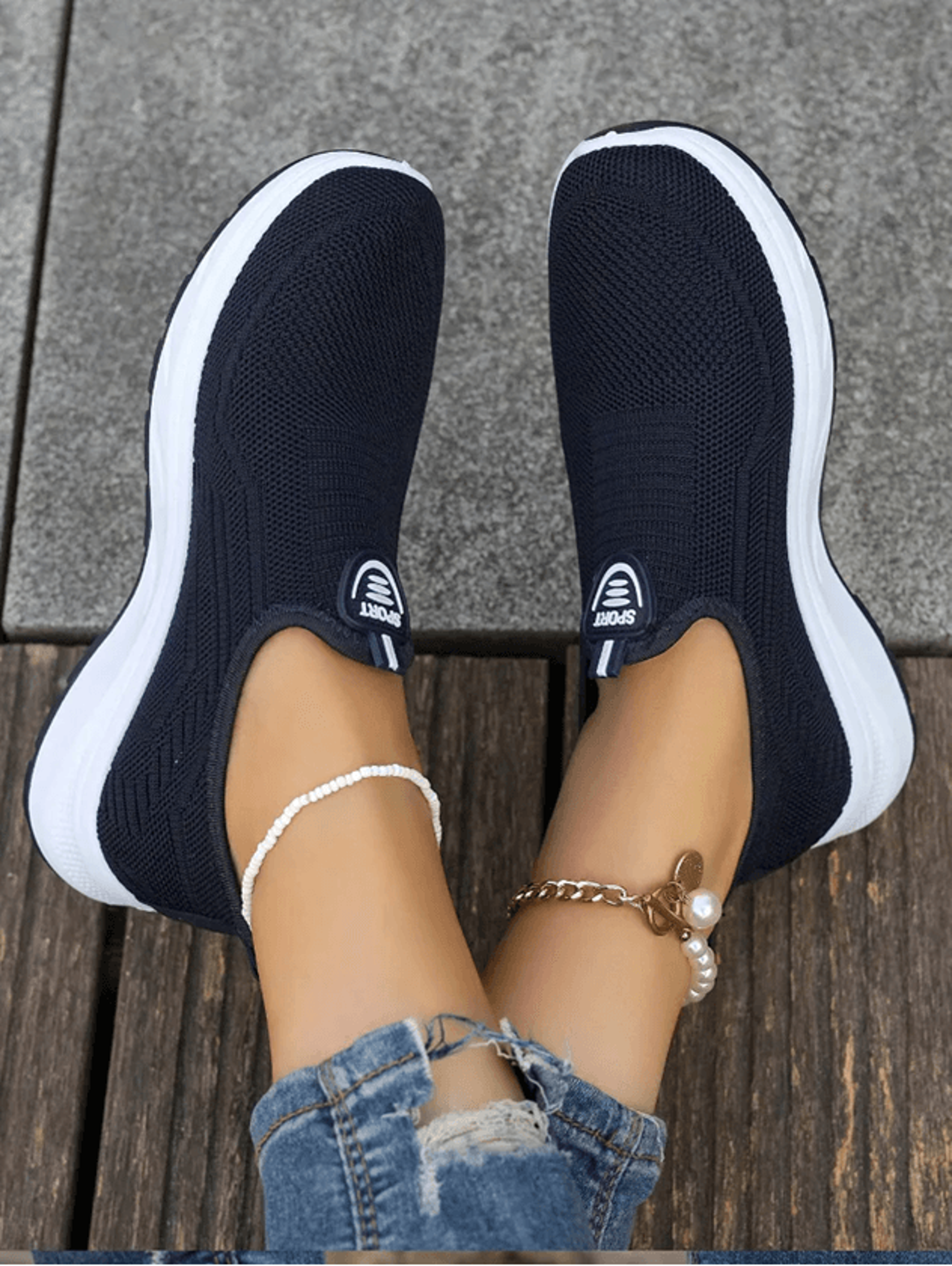 Womens Slip On Breathable Sports Shoes Lightweight Ballet Flats Barefoot Sneakers 0