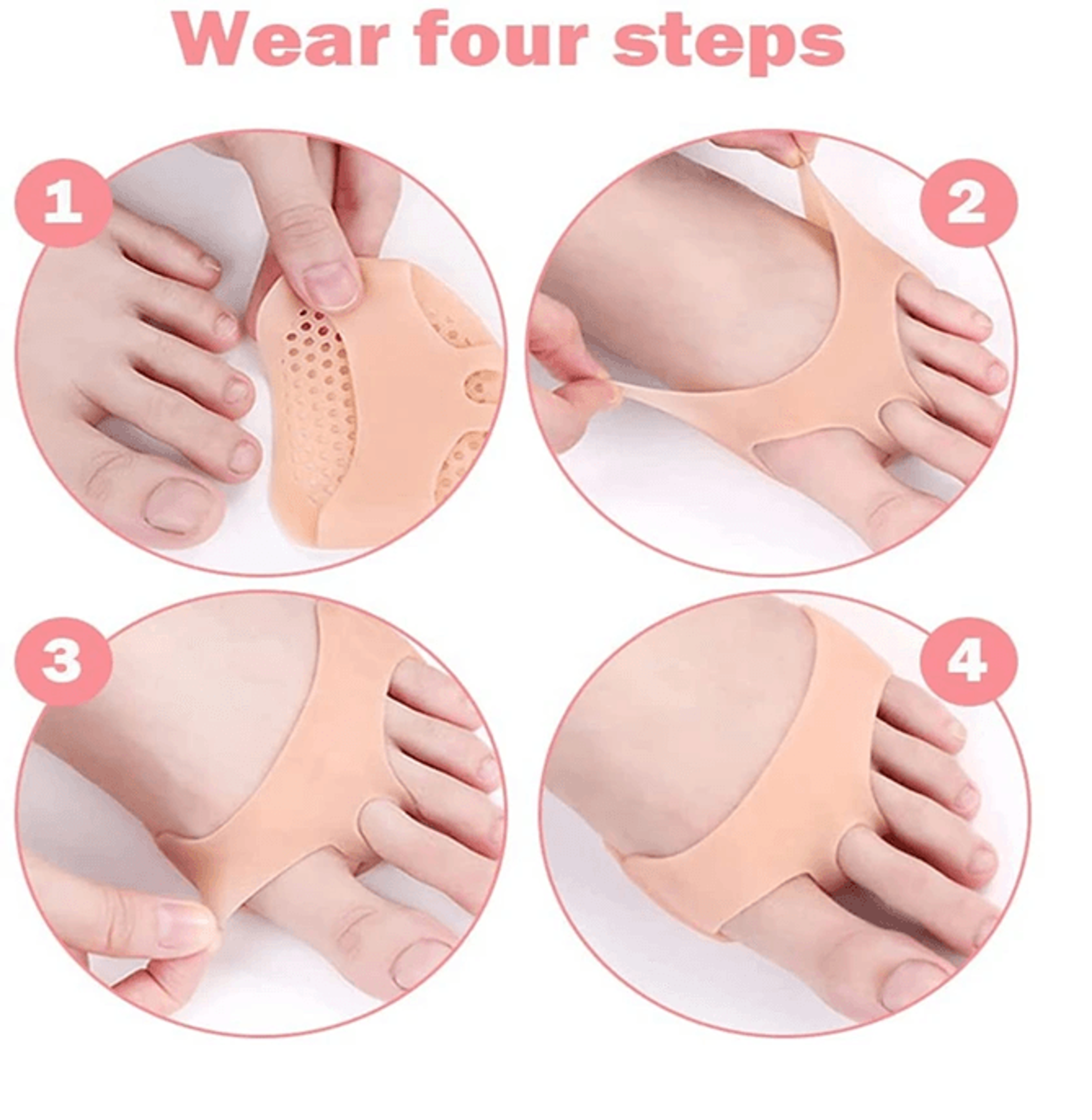 Silicone Heel Protectors With Metatarsal Support Pads For Foot Pain Relief And Blister Prevention 4