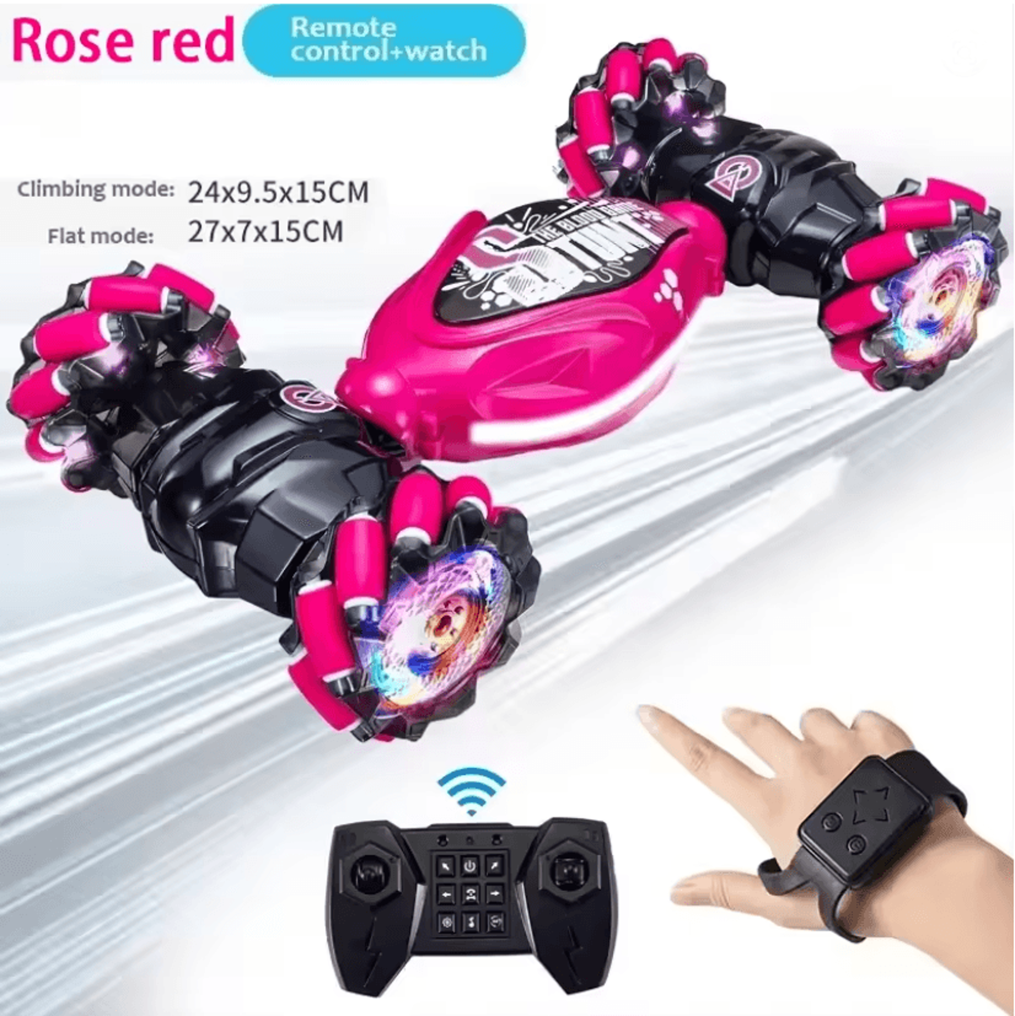 4WD Drift  Gesture Control RC Stunt Car With LED Lights 0