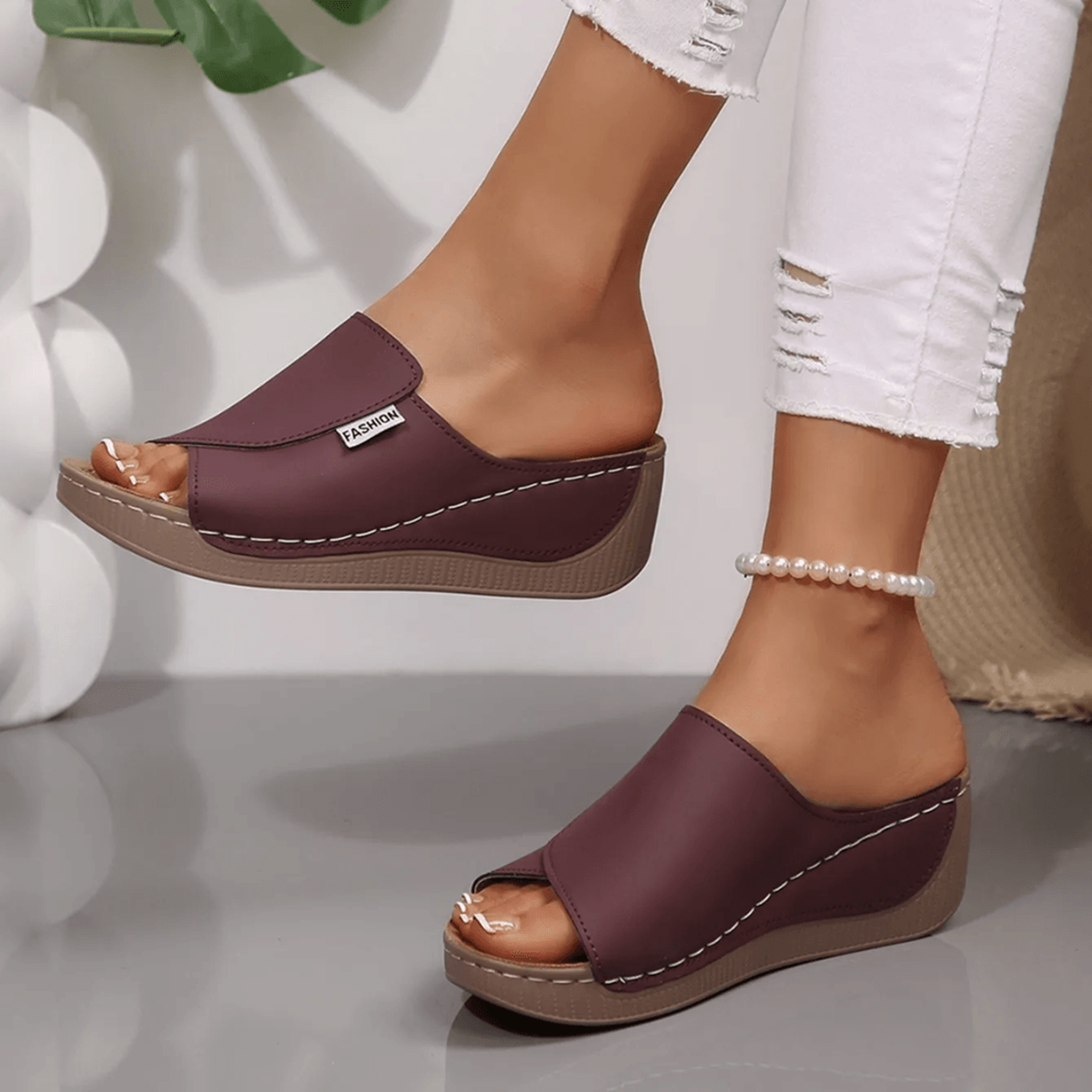 SummerStep Wedge Breathable Buckle Sandals For Women 5