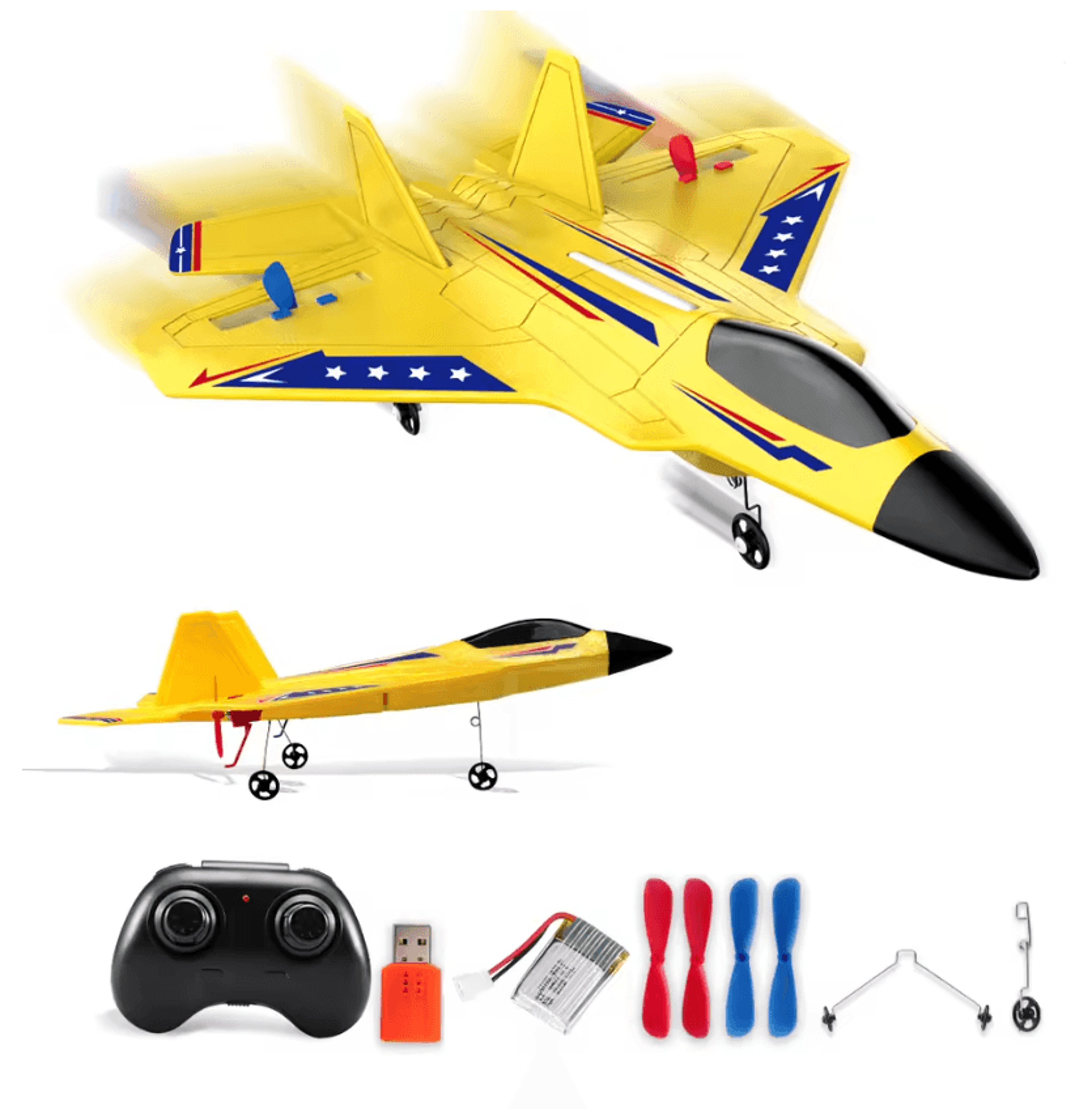 SkyMaster SU35 RC Plane Remote Control Airplane Foam Glider With LED Lights 7
