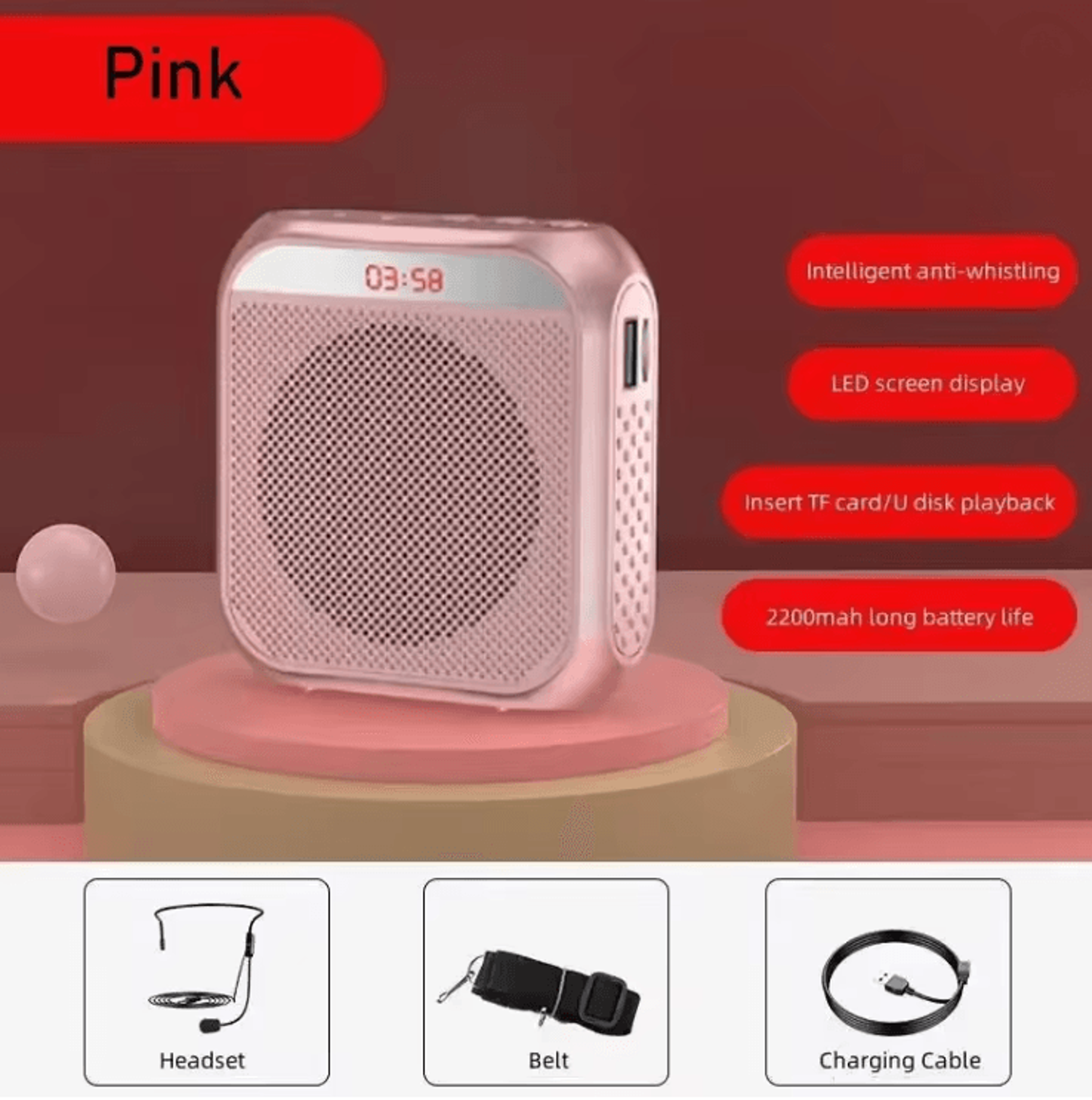 VoiceMax Pro Portable Voice Amplifier With Microphone 4