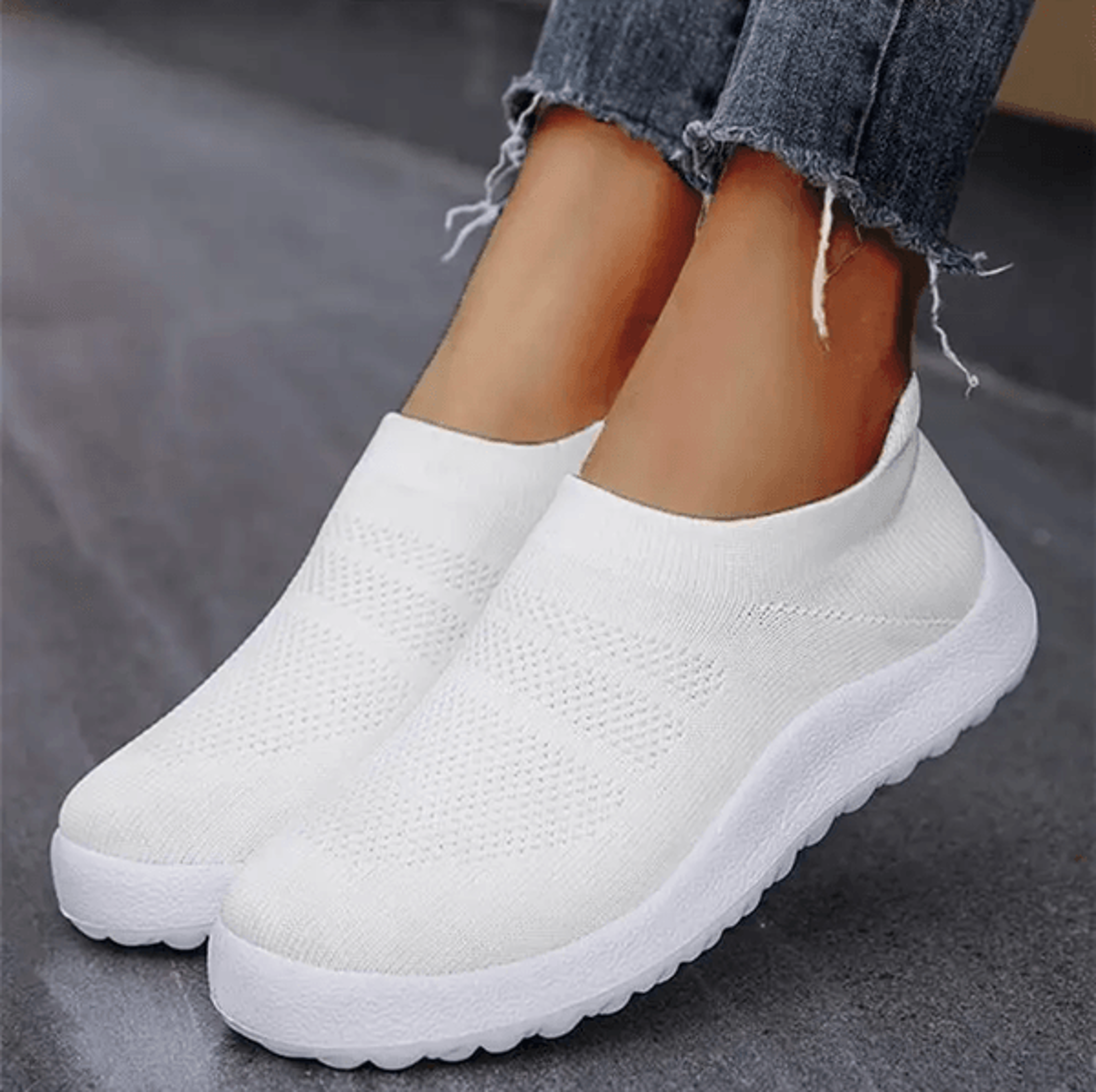Women Slip On Sock Sneakers Breathable Lightweight Running Shoe 1