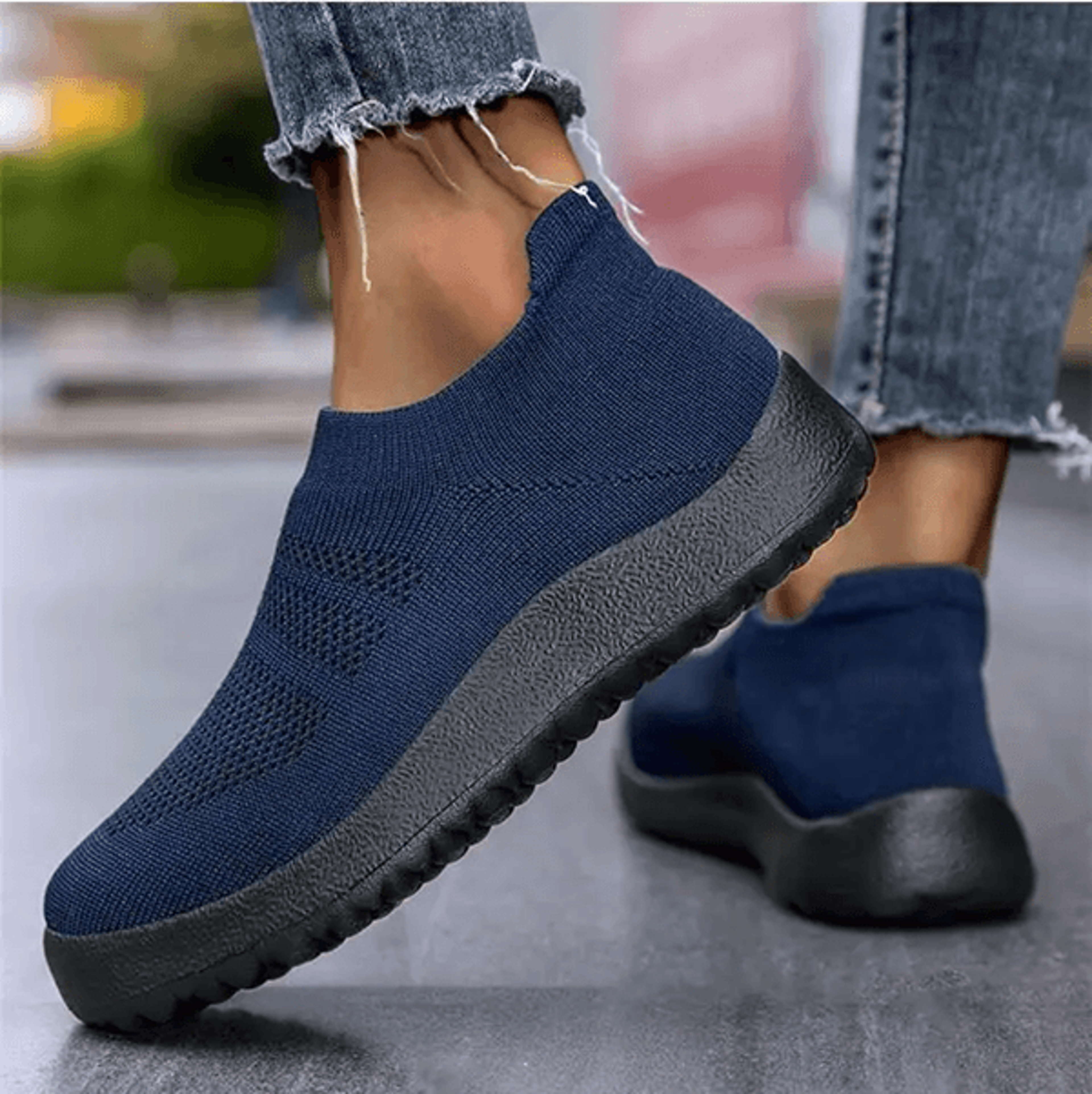 Women Slip On Sock Sneakers Breathable Lightweight Running Shoe 4