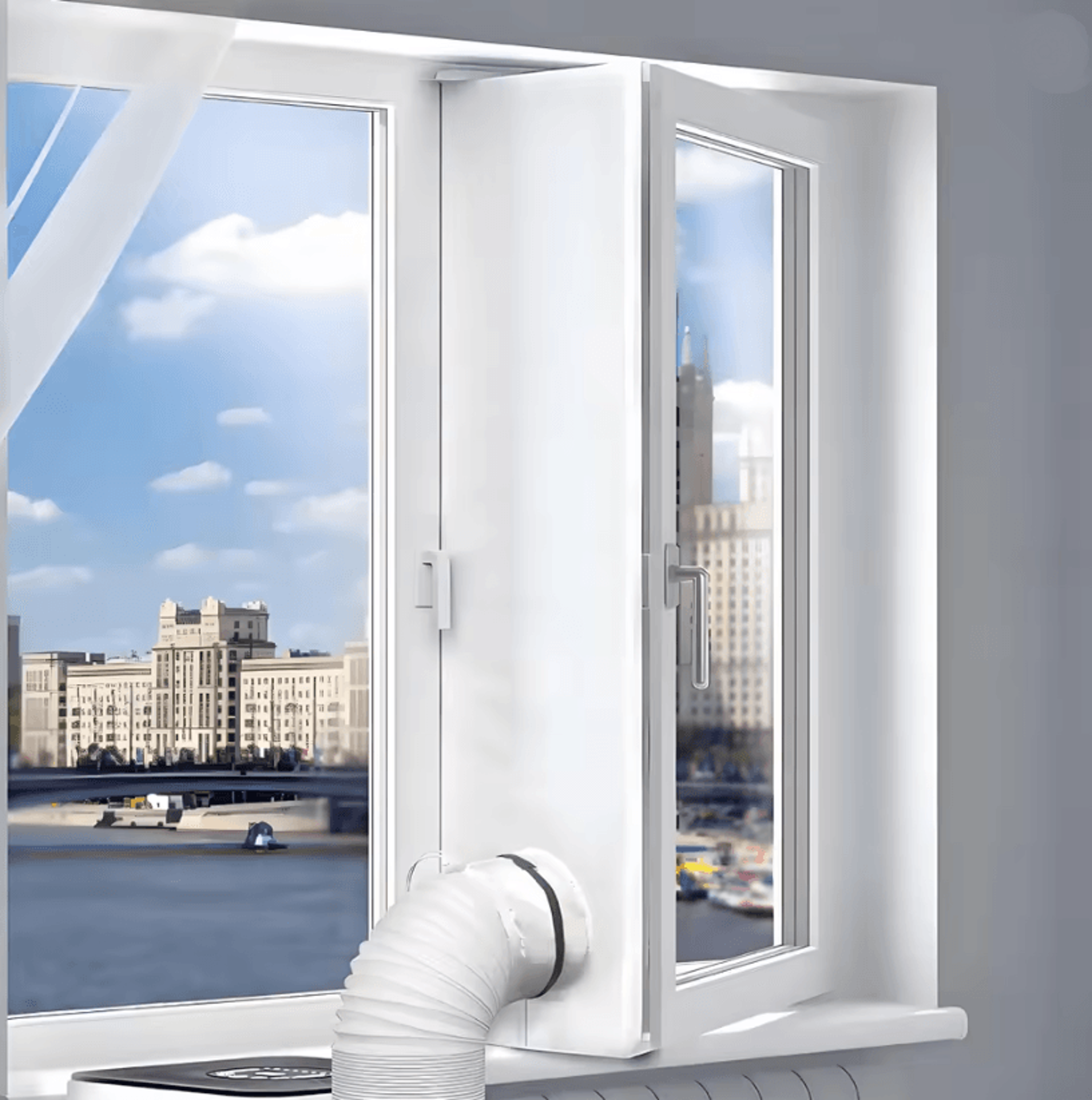 Portable AC Window Seal Kit For Casement Awning Windows 0