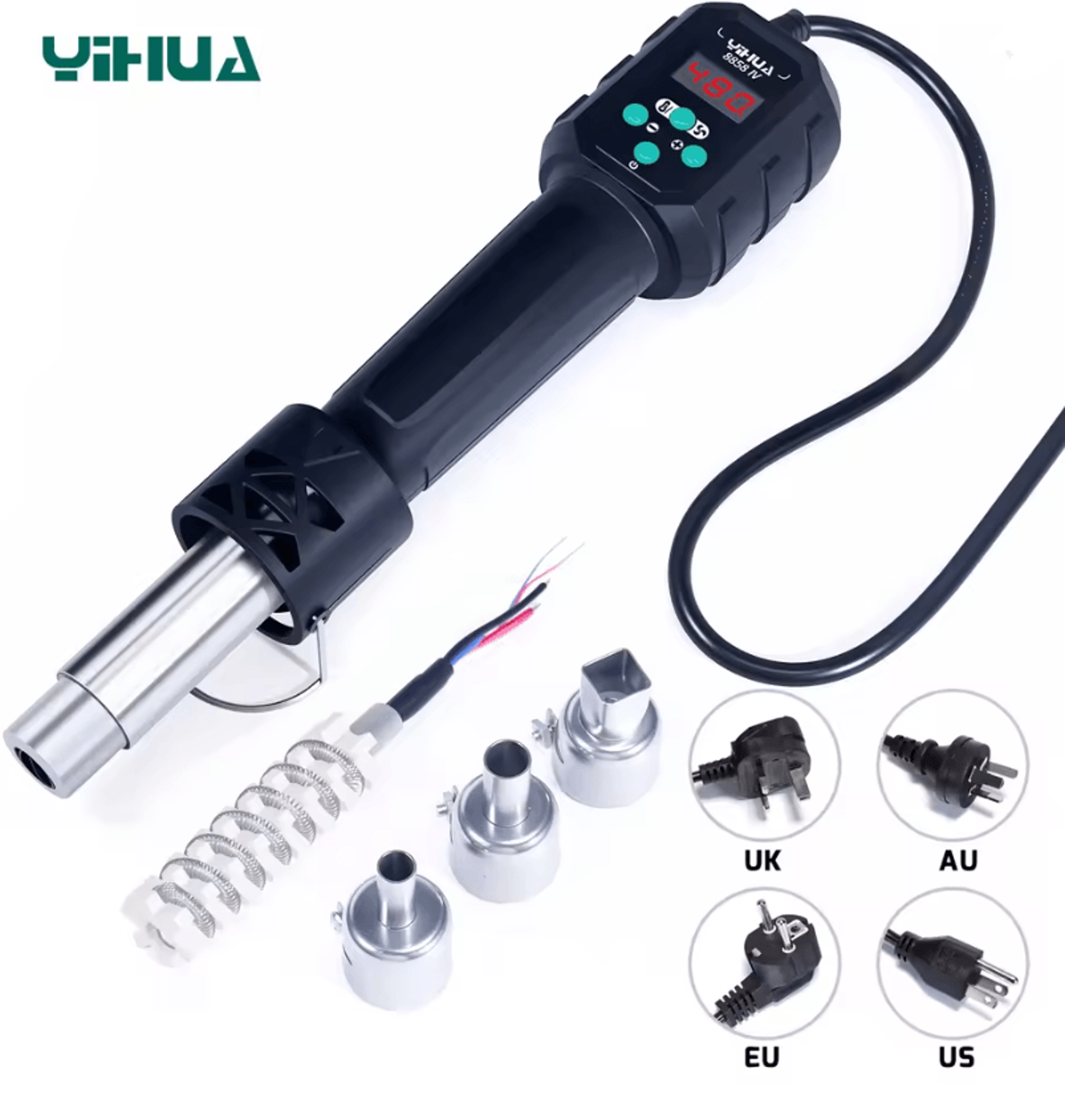 YIHUA 8858IV Portable LCD Heat Gun Precision Rework Station 0