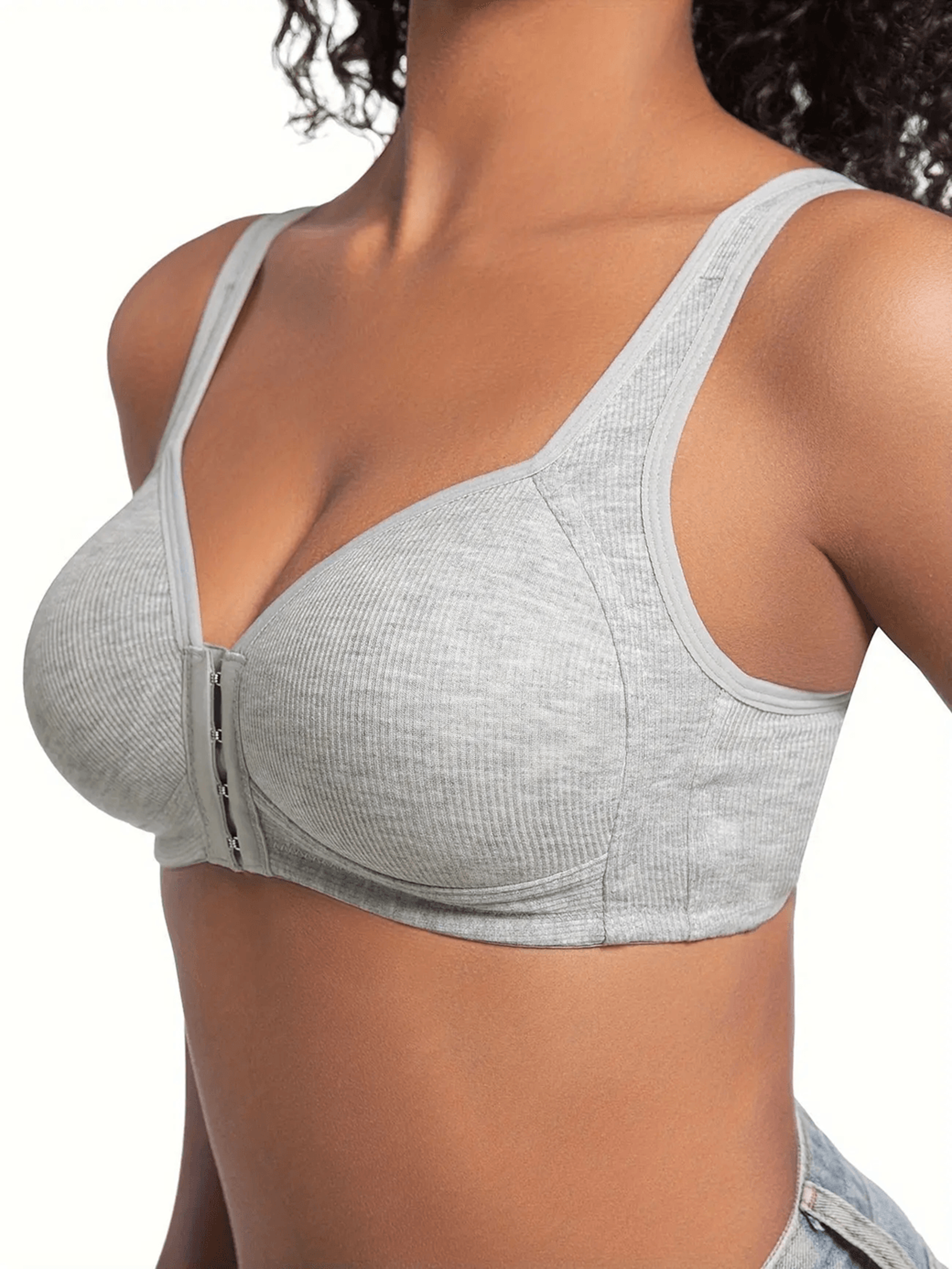 ComfortEase Front Closure Wireless Full Coverage Bra For Women 0