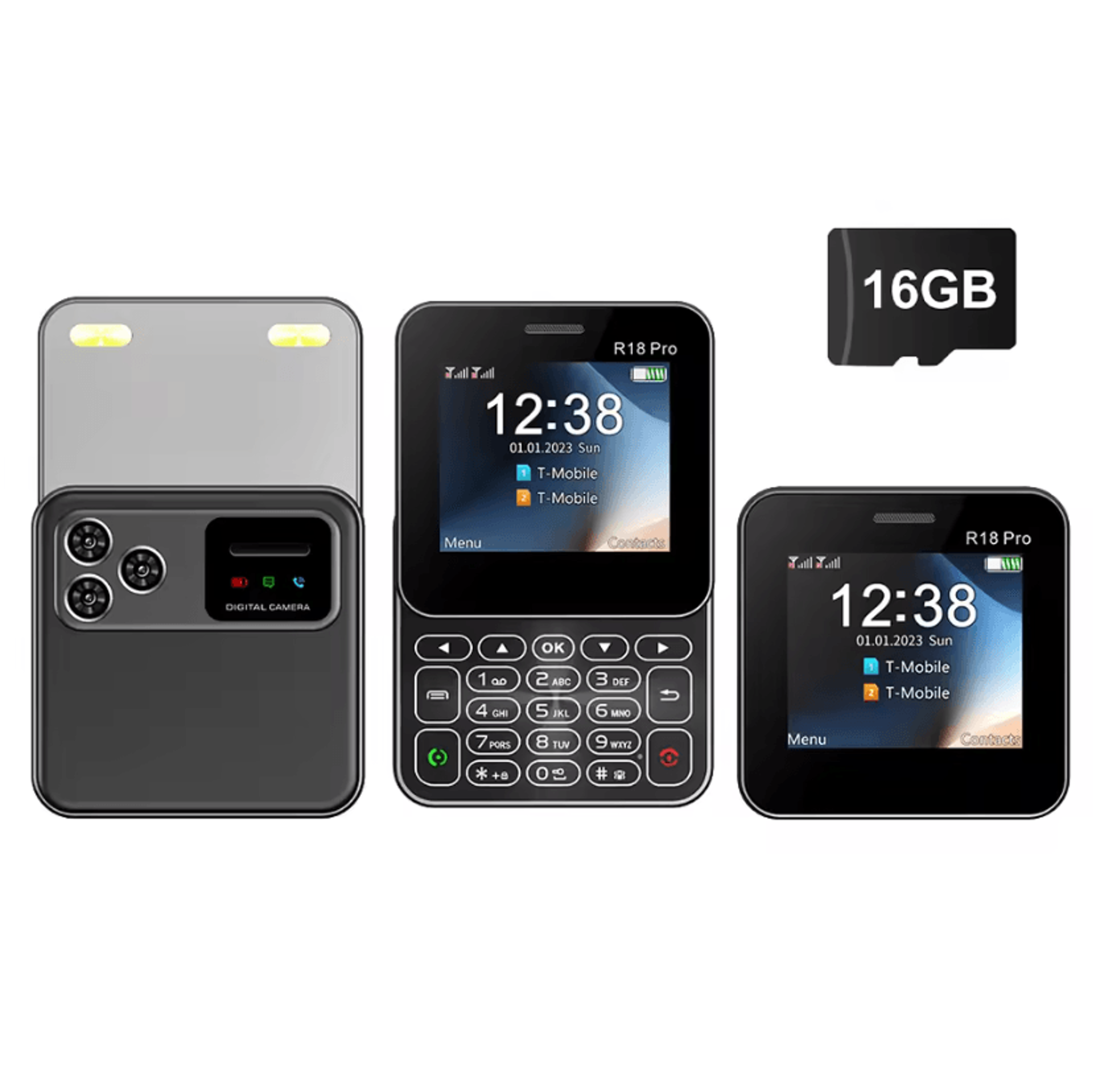 Compact Rotating Screen Phone Dual SIM Mini Slider With Magic Voice And Flashlight 7