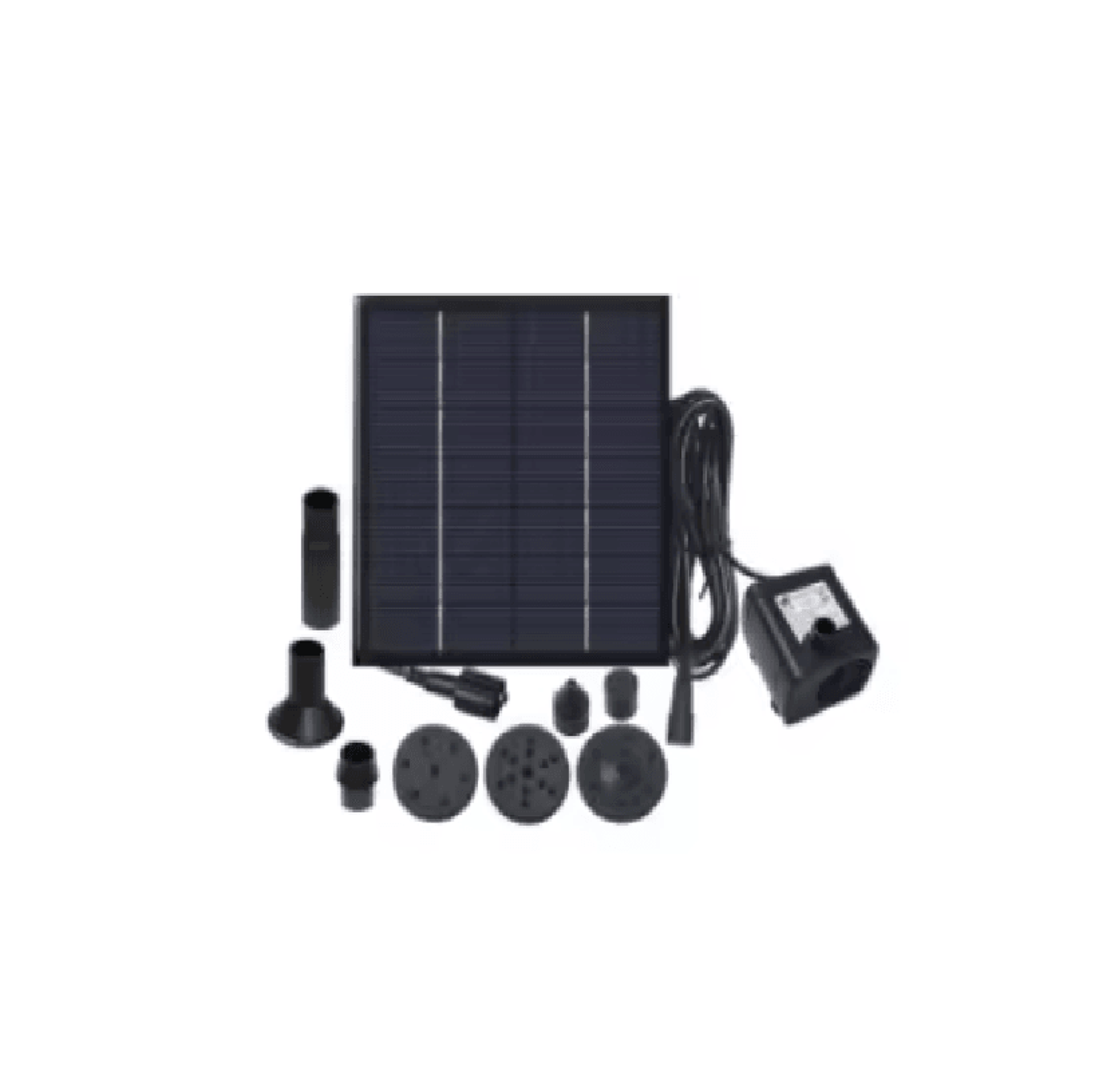 SunWave Solar Fountain Pump Kit With 6 Nozzles For Garden Bird Bath Pond 2