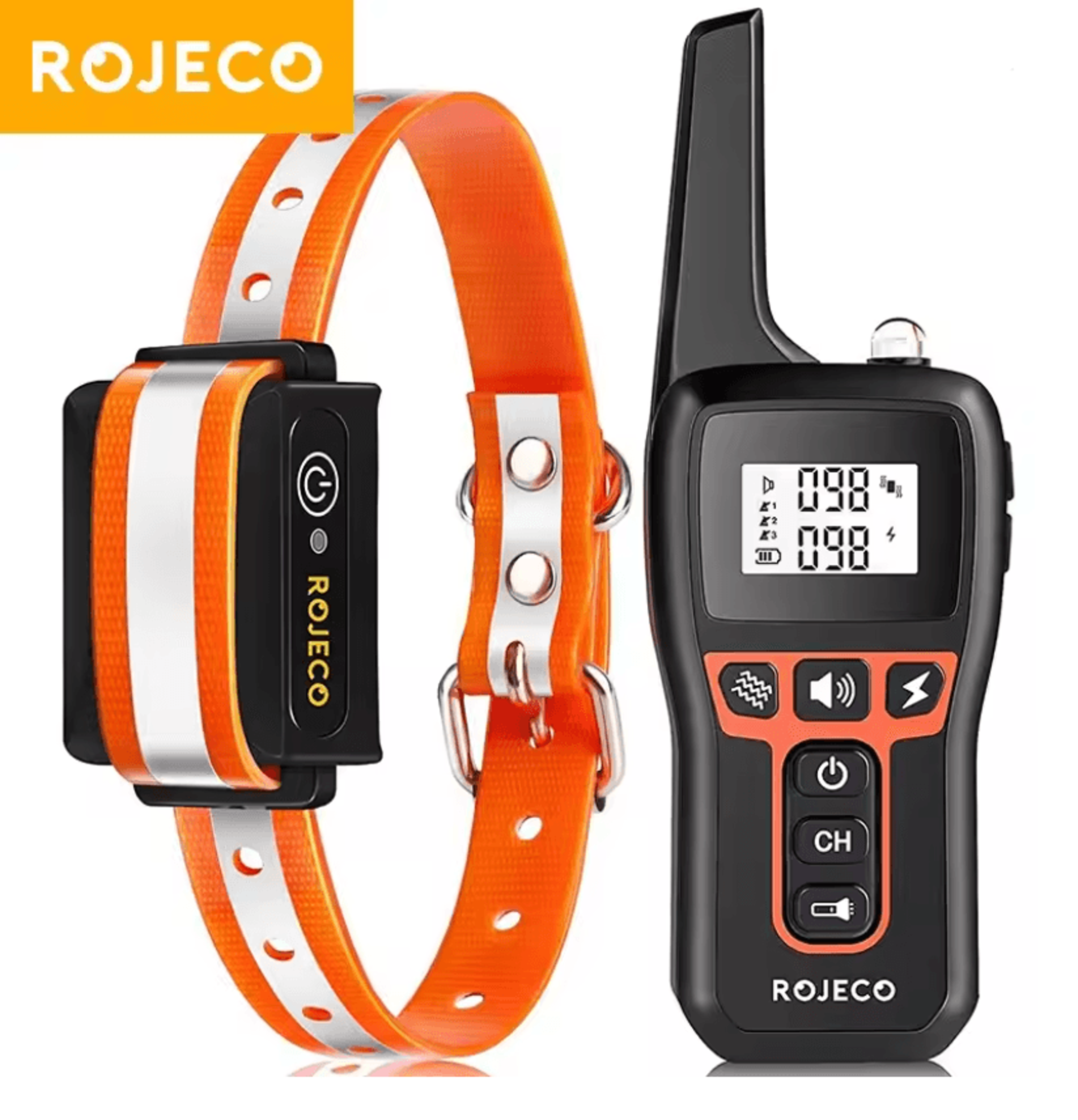 Rojeco Remote Rechargeable Dog Training Collar 0