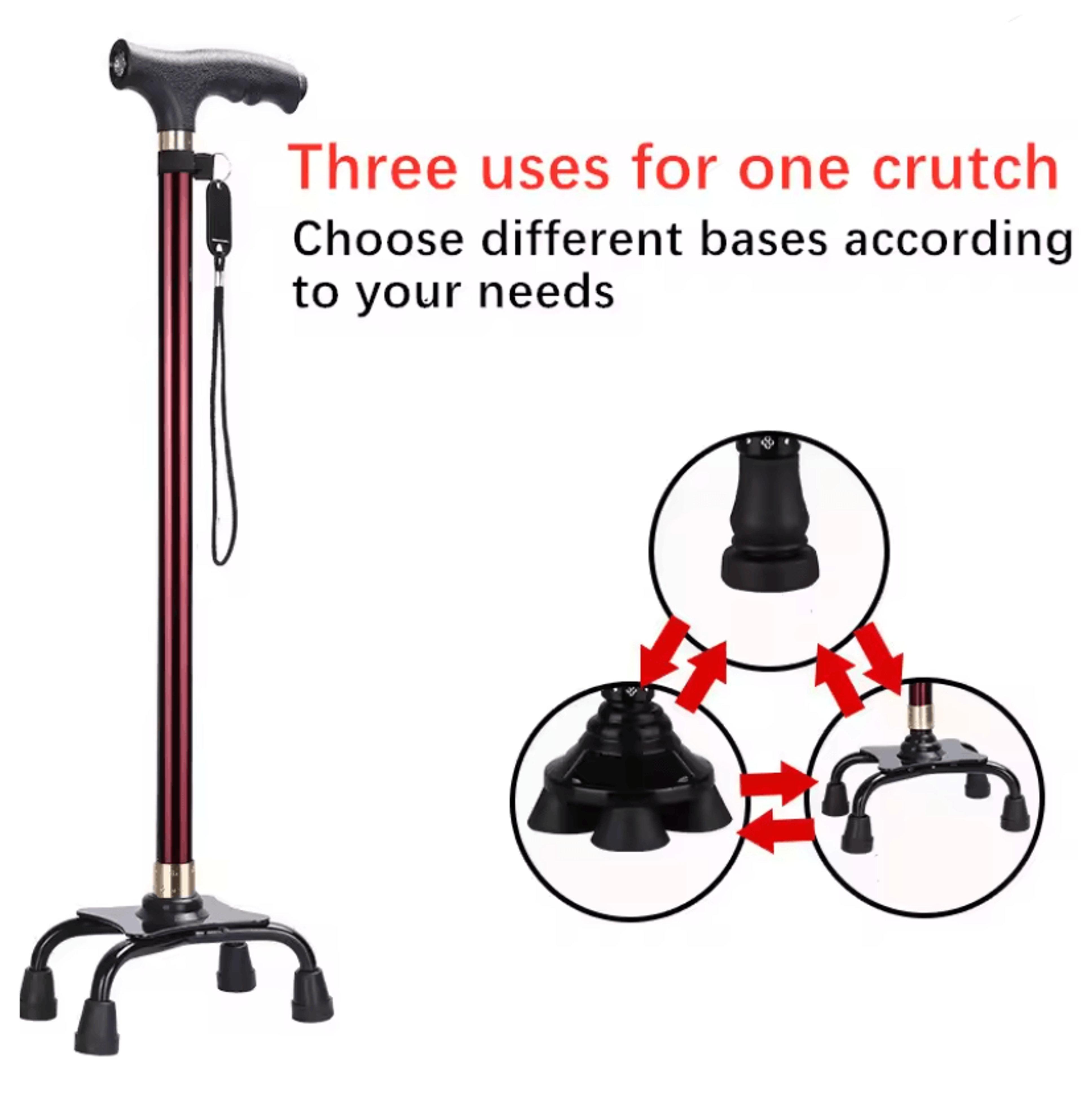 SureStep Retractable Aluminum Walking Cane With LED Light And Non Slip Base 11