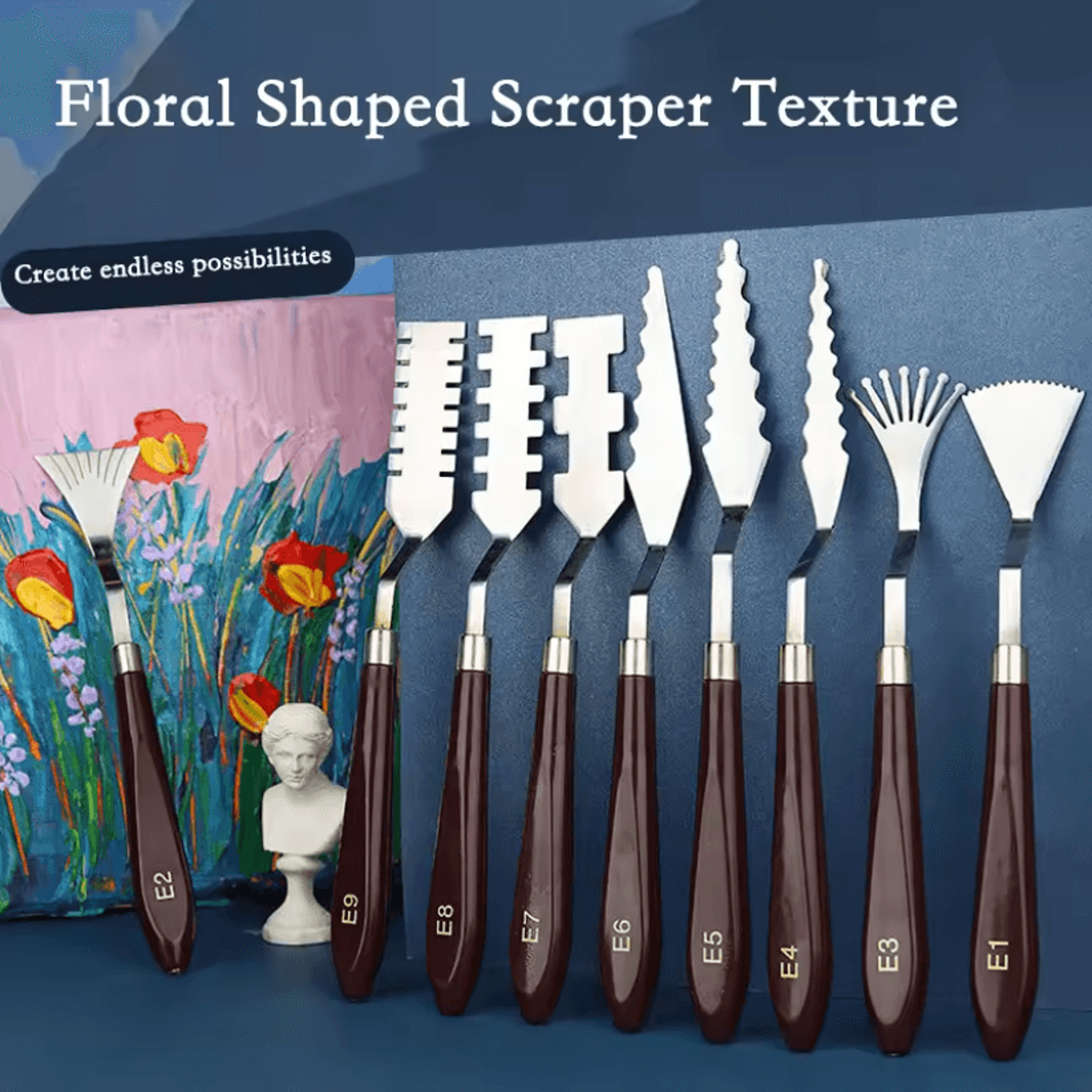 ArtistryPro 9 Piece Flower Art And Palette Knife Set 2