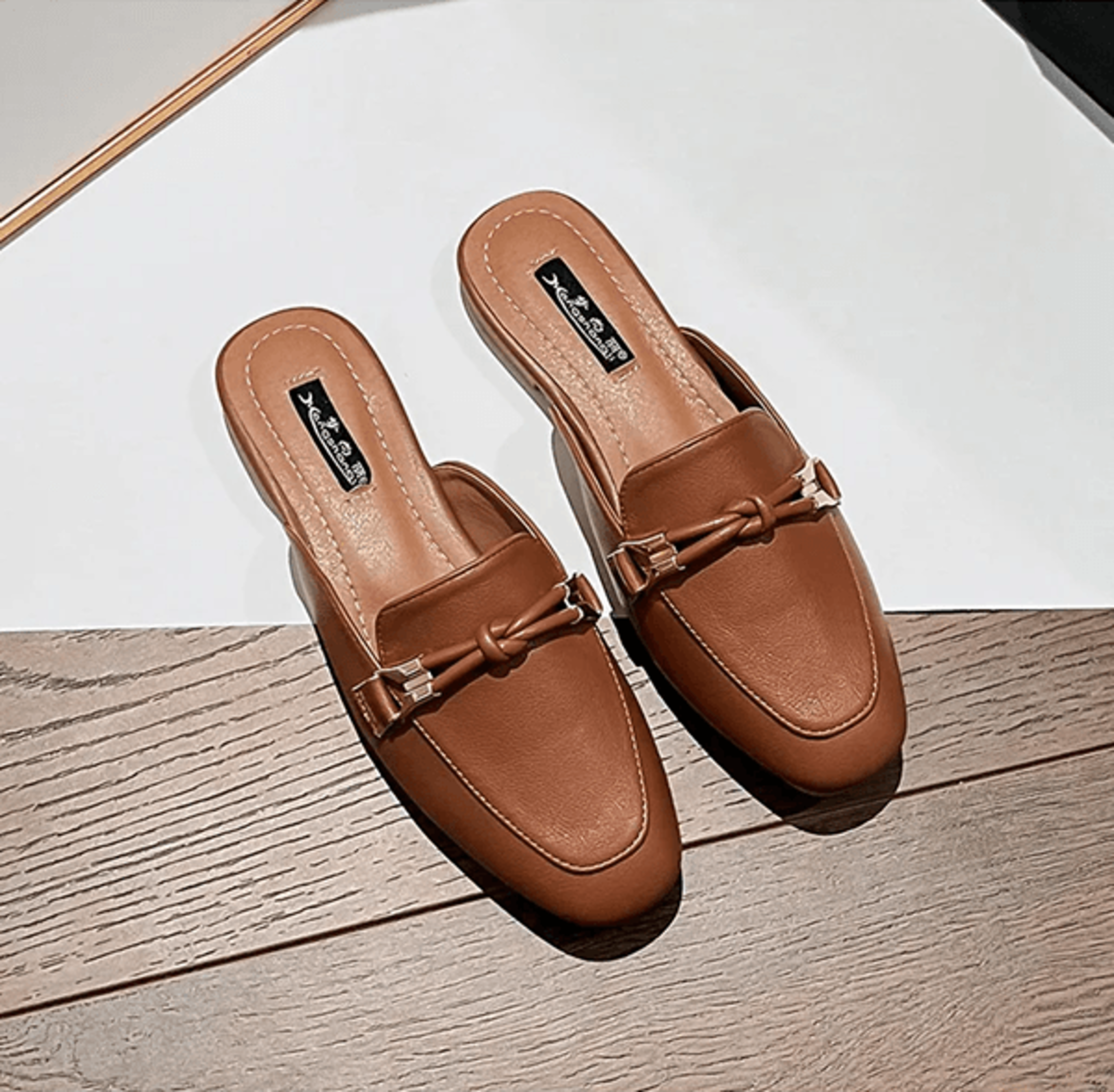 Elegant Comfort Womens Flat Slide Mules 1
