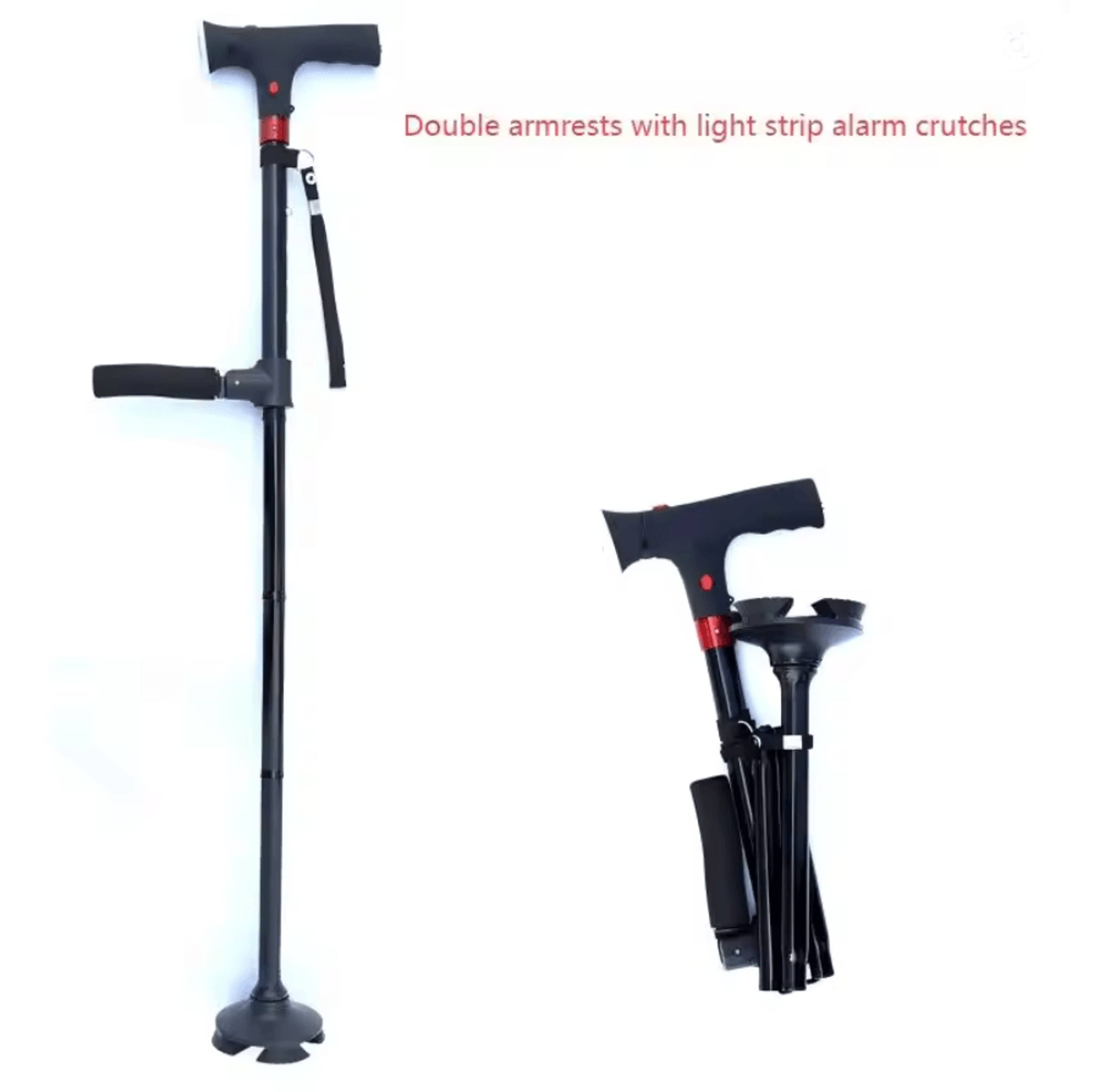 Folding Adjustable Walking Cane With LED Light 3