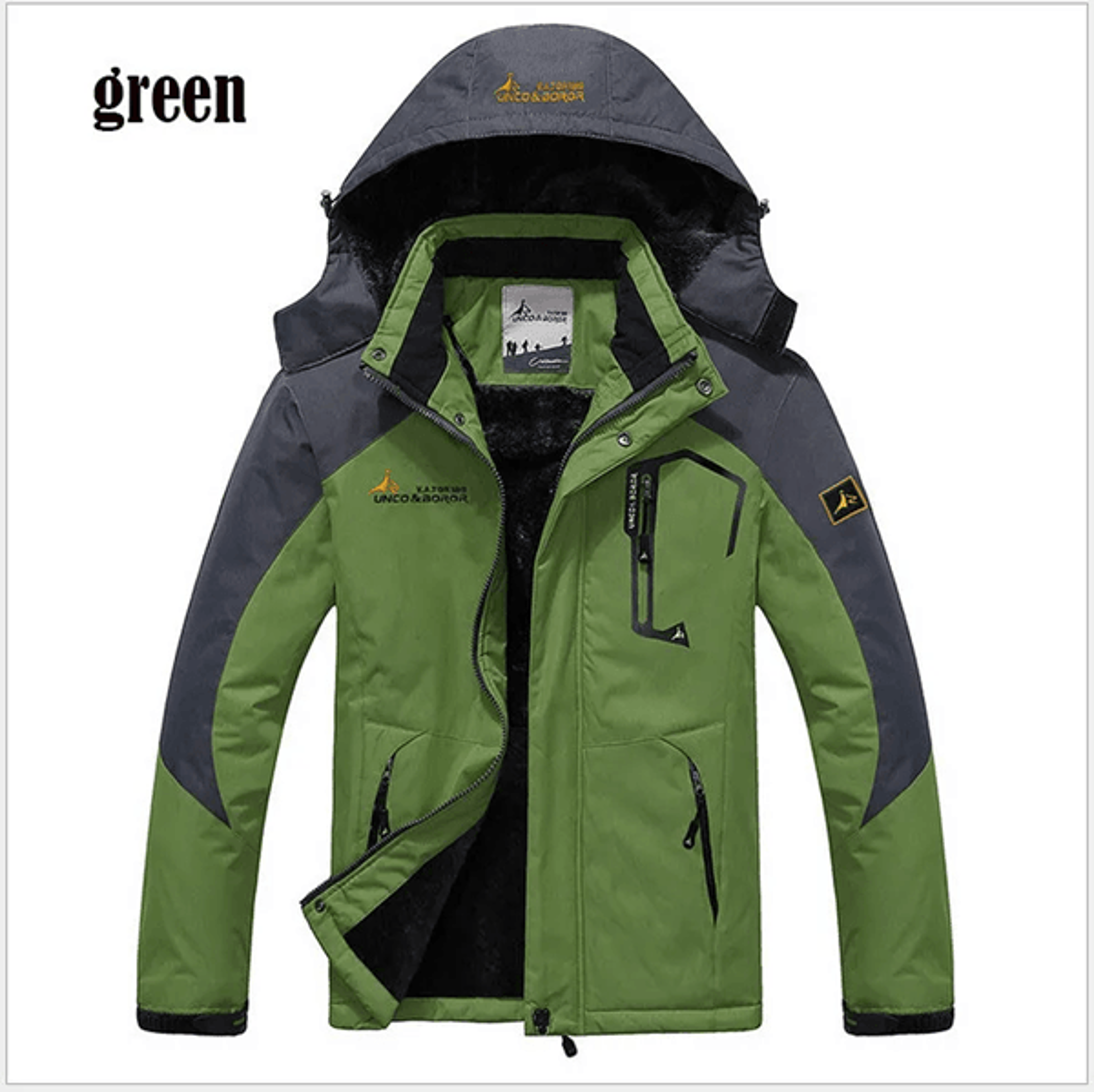 Mens Winter Parka Jacket Thick Warm Windproof Hooded Coat With Fur Lining 2