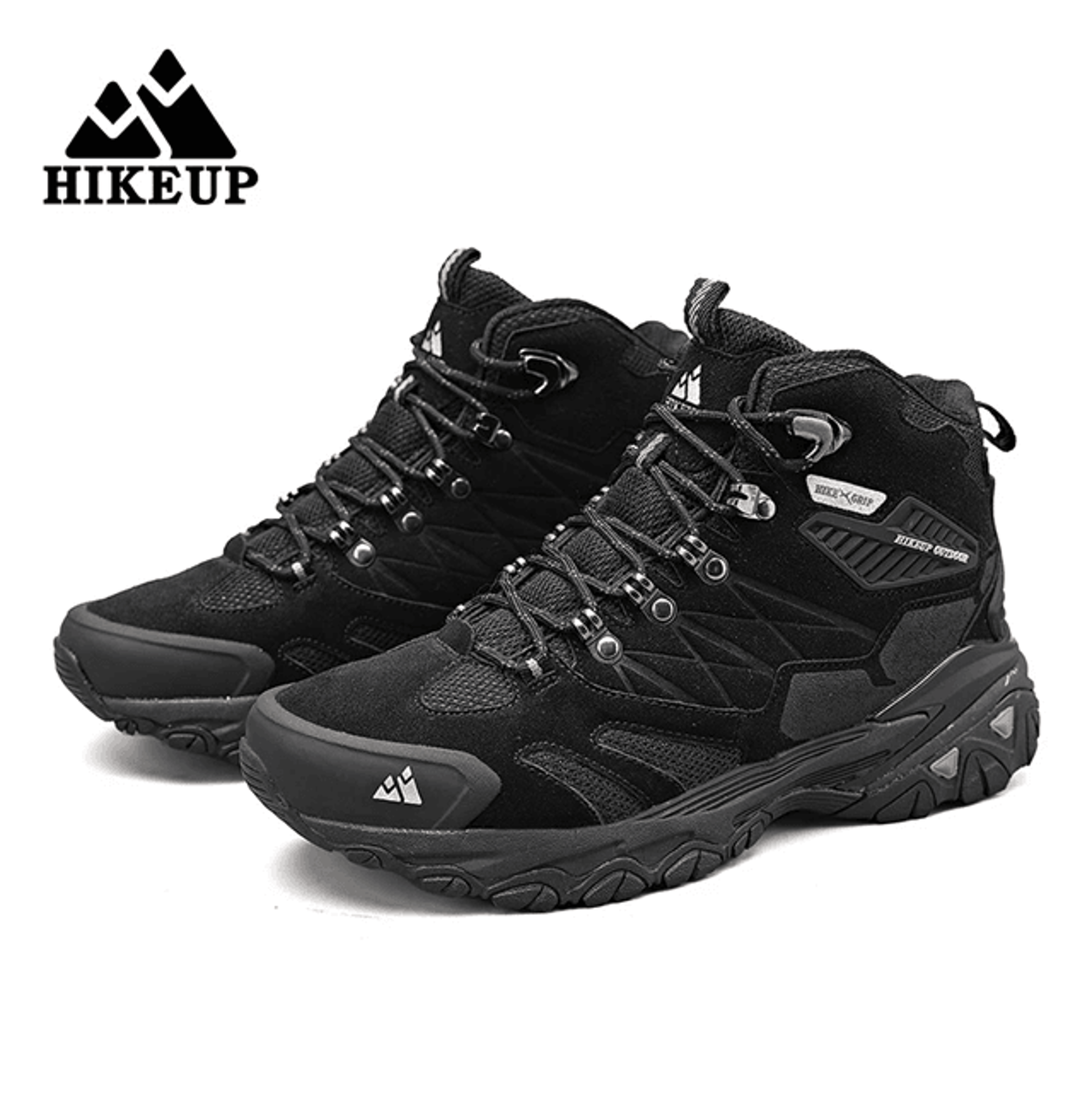 Winter Hiking Boots For Men Waterproof Suede High Top Outdoor Trekking Shoes 3