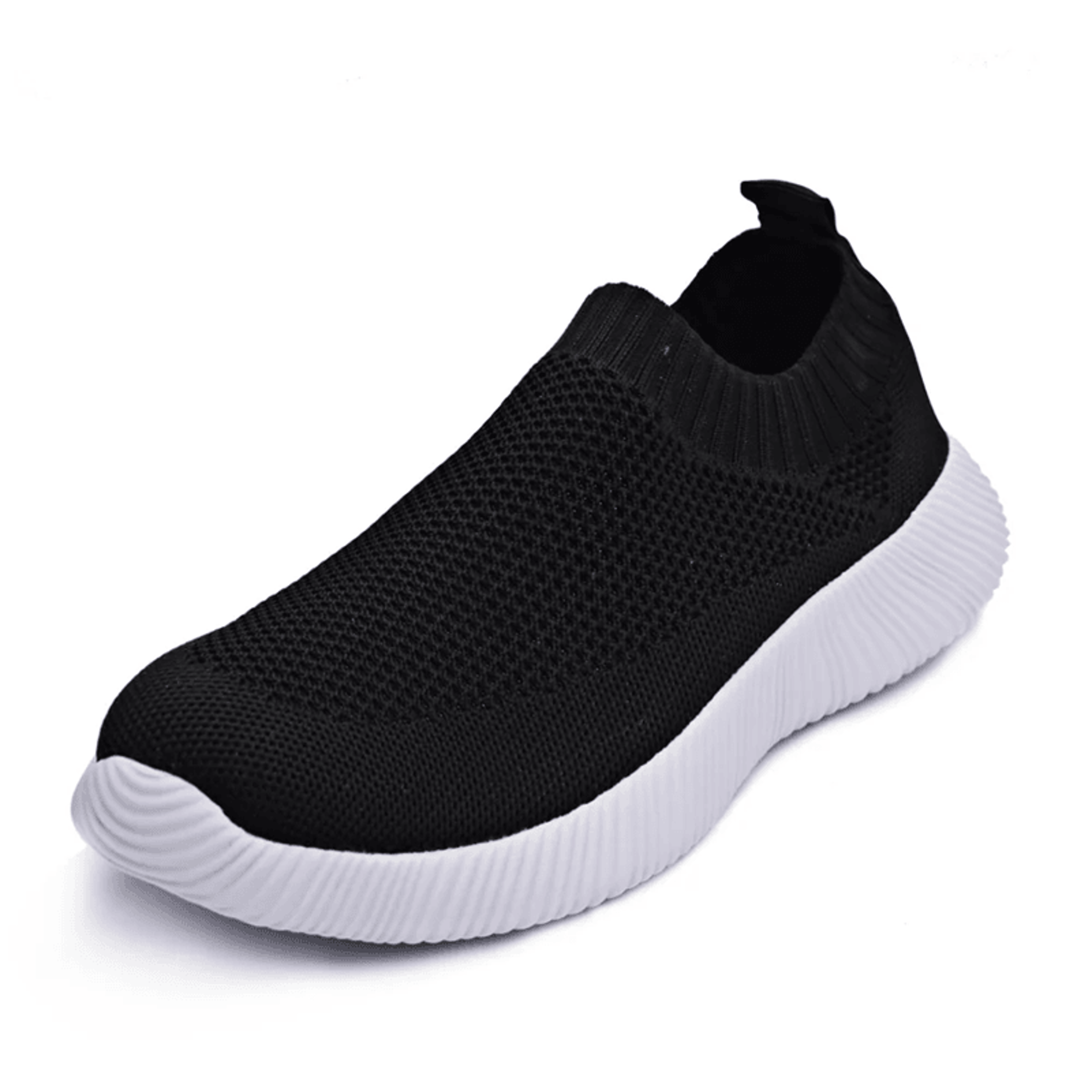 Breathable Sock Sneakers For Women Casual Flat Walking Shoes Lightweight Knit Design 1