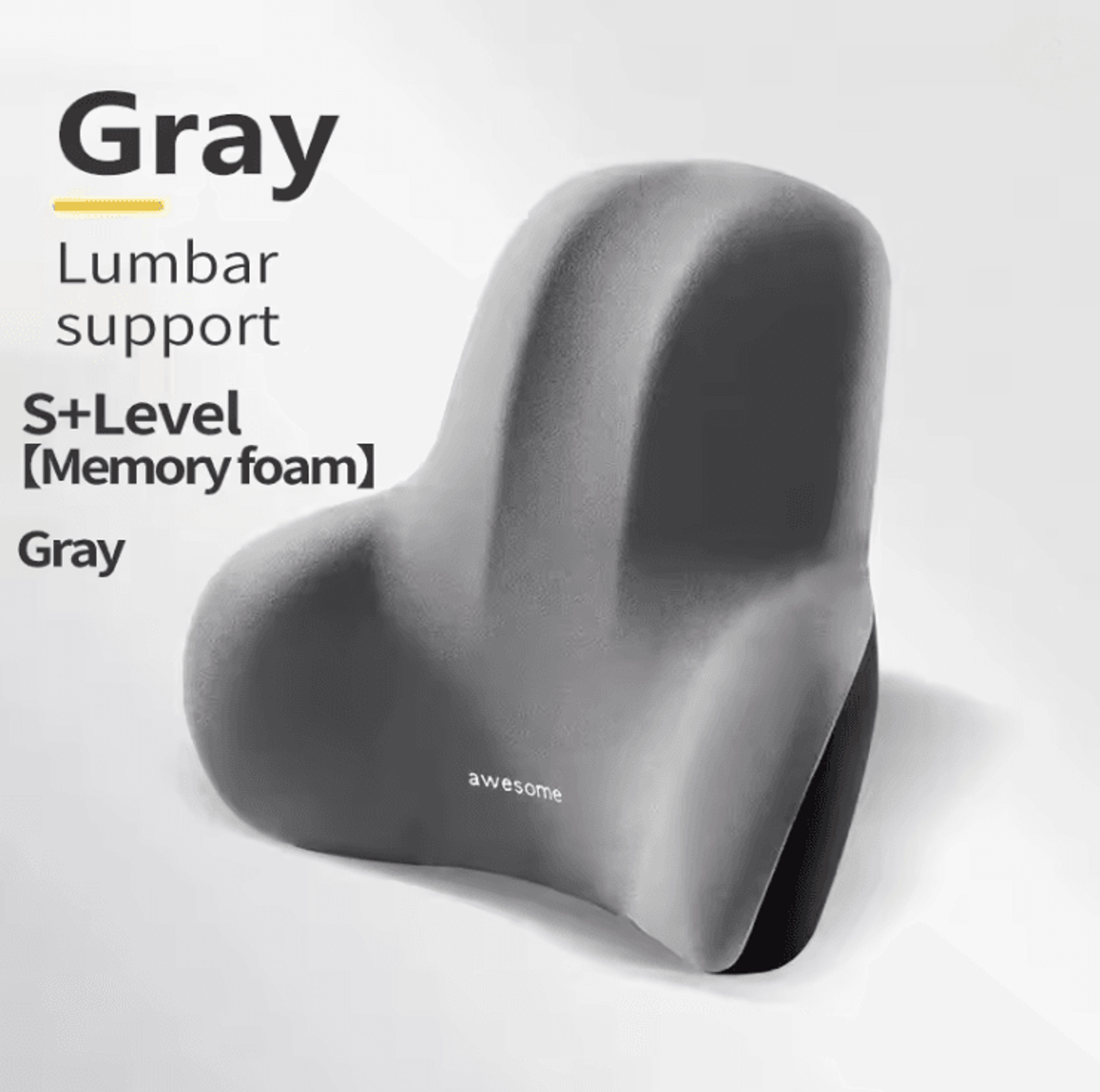 ErgoComfort Memory Foam Lumbar Support Cushion For Car Office And Gaming Chairs 3
