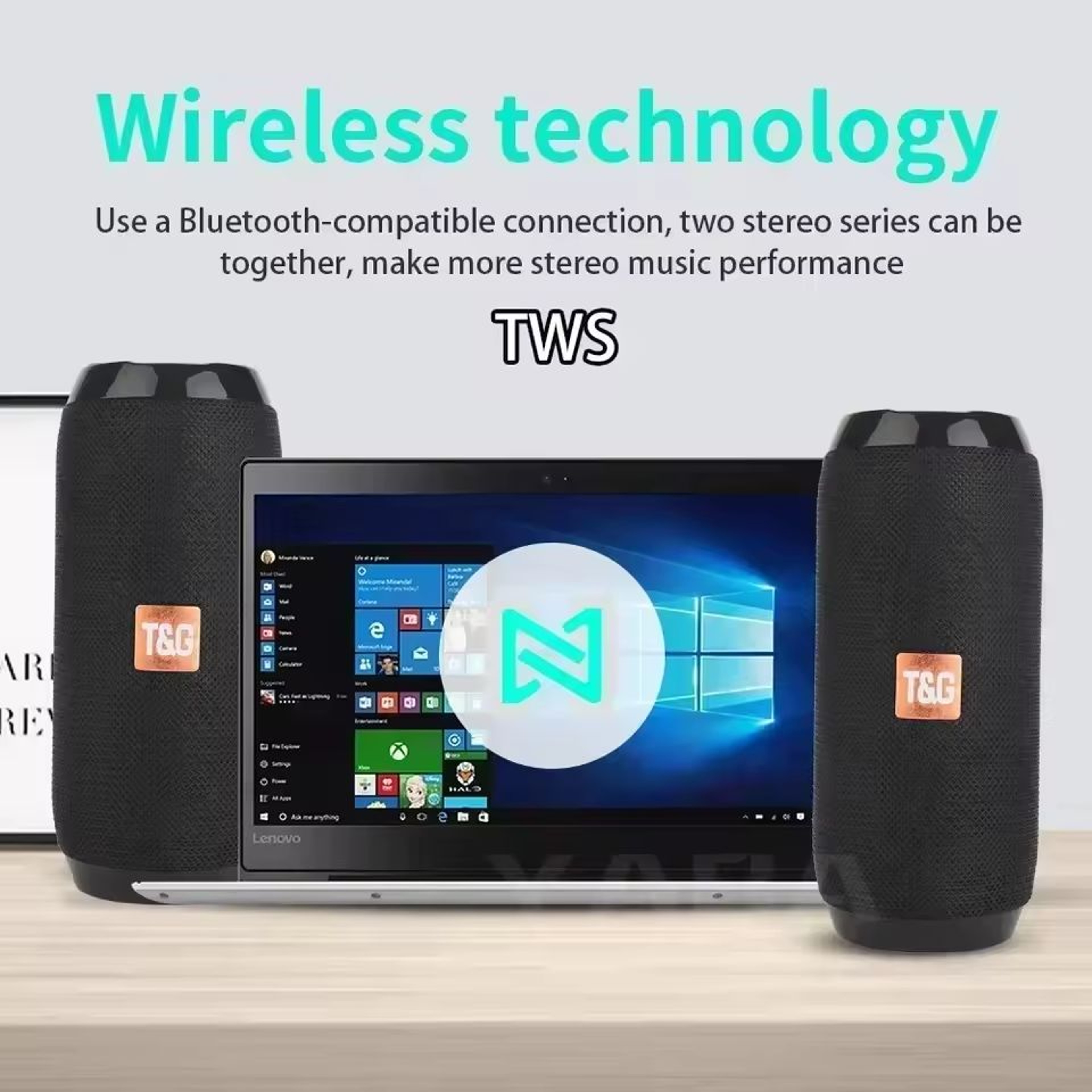 Outdoor Waterproof Bluetooth Stereo Speaker Loud Bass Suround Subwoofer Speaker 3