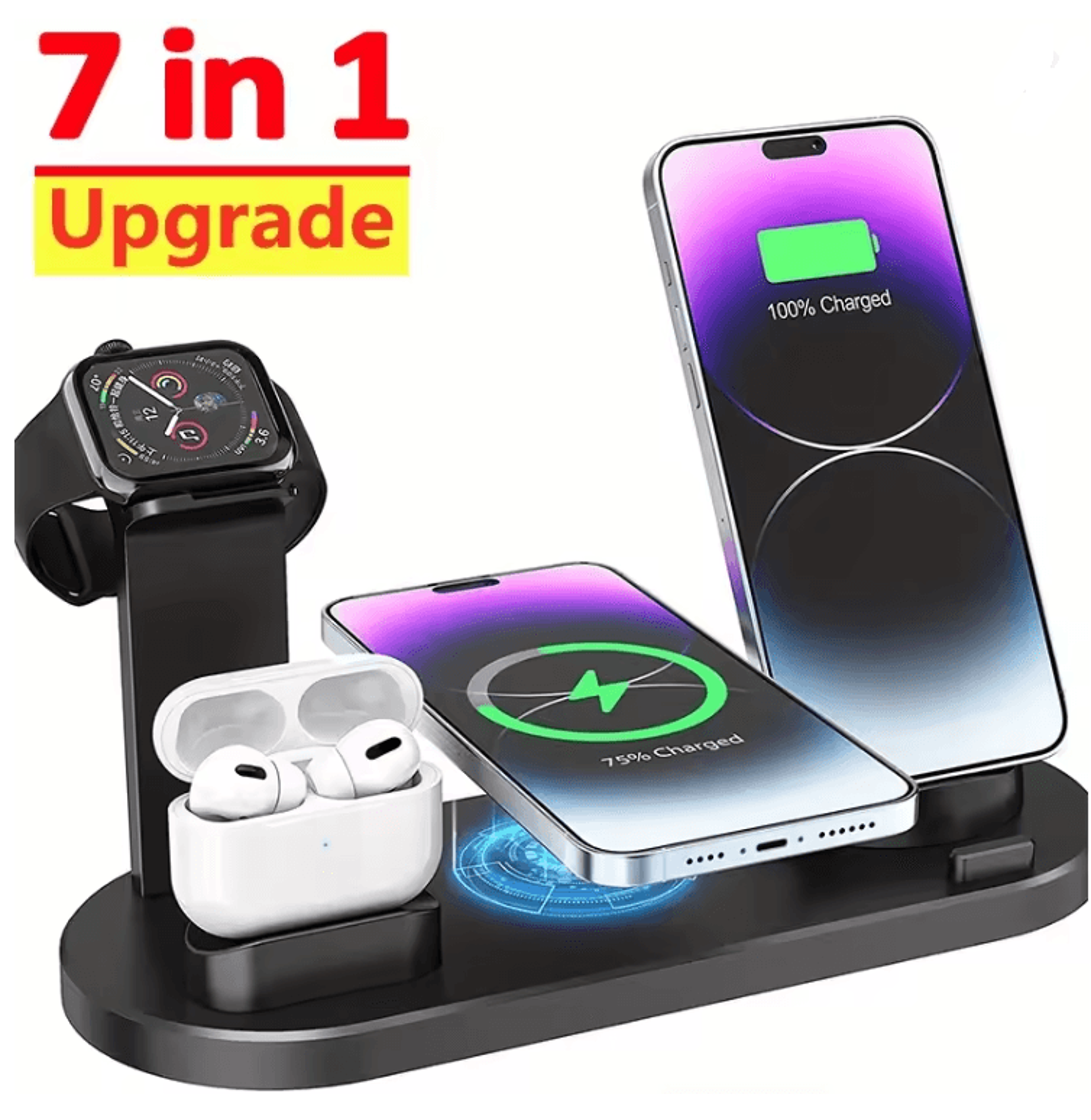 7 In 1 Wireless Charger Stand For IPhone Apple Watch And AirPods 0