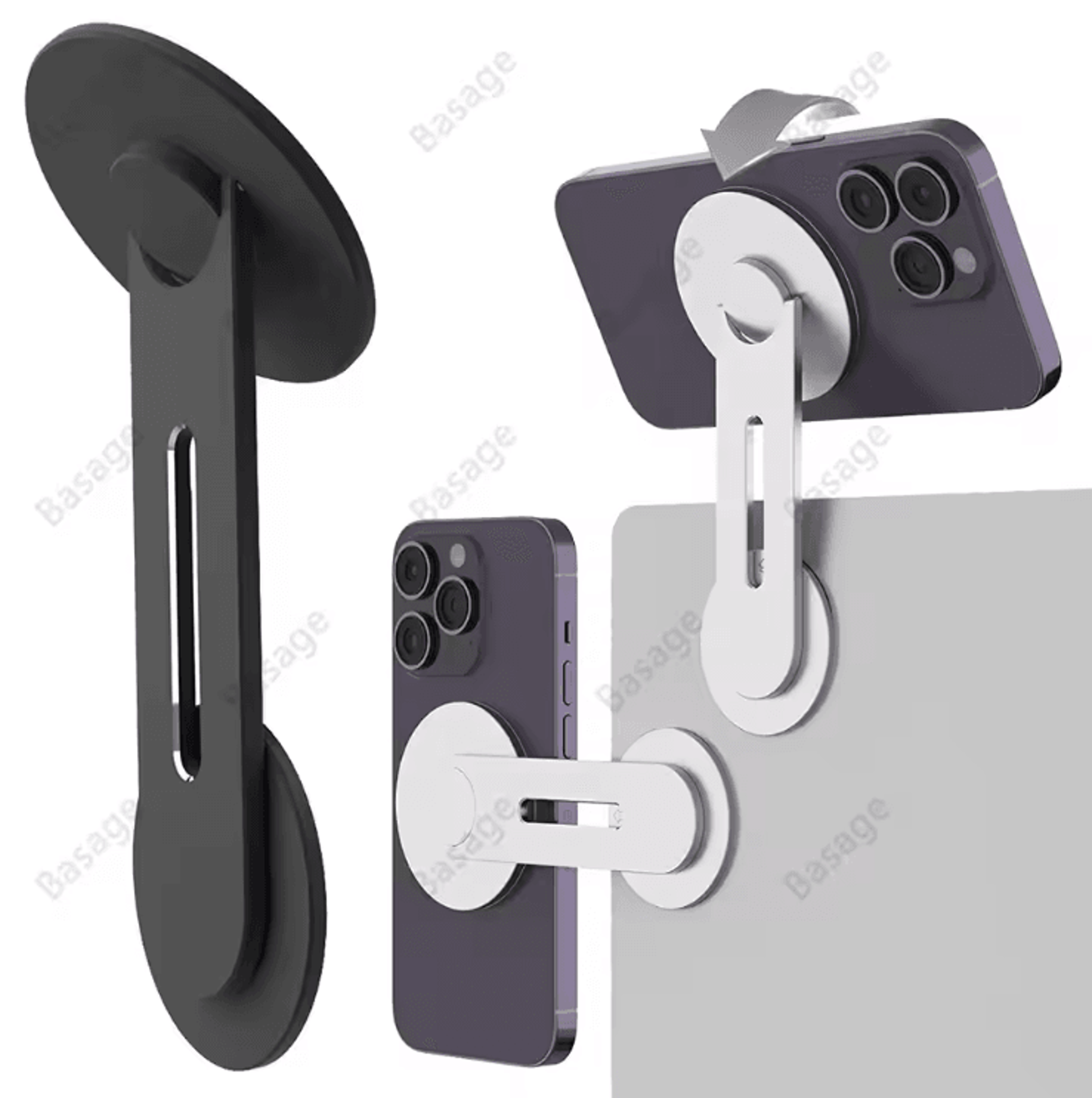 Magnetic Laptop Phone Holder With Adjustable Arm For IPhone And Monitors 0