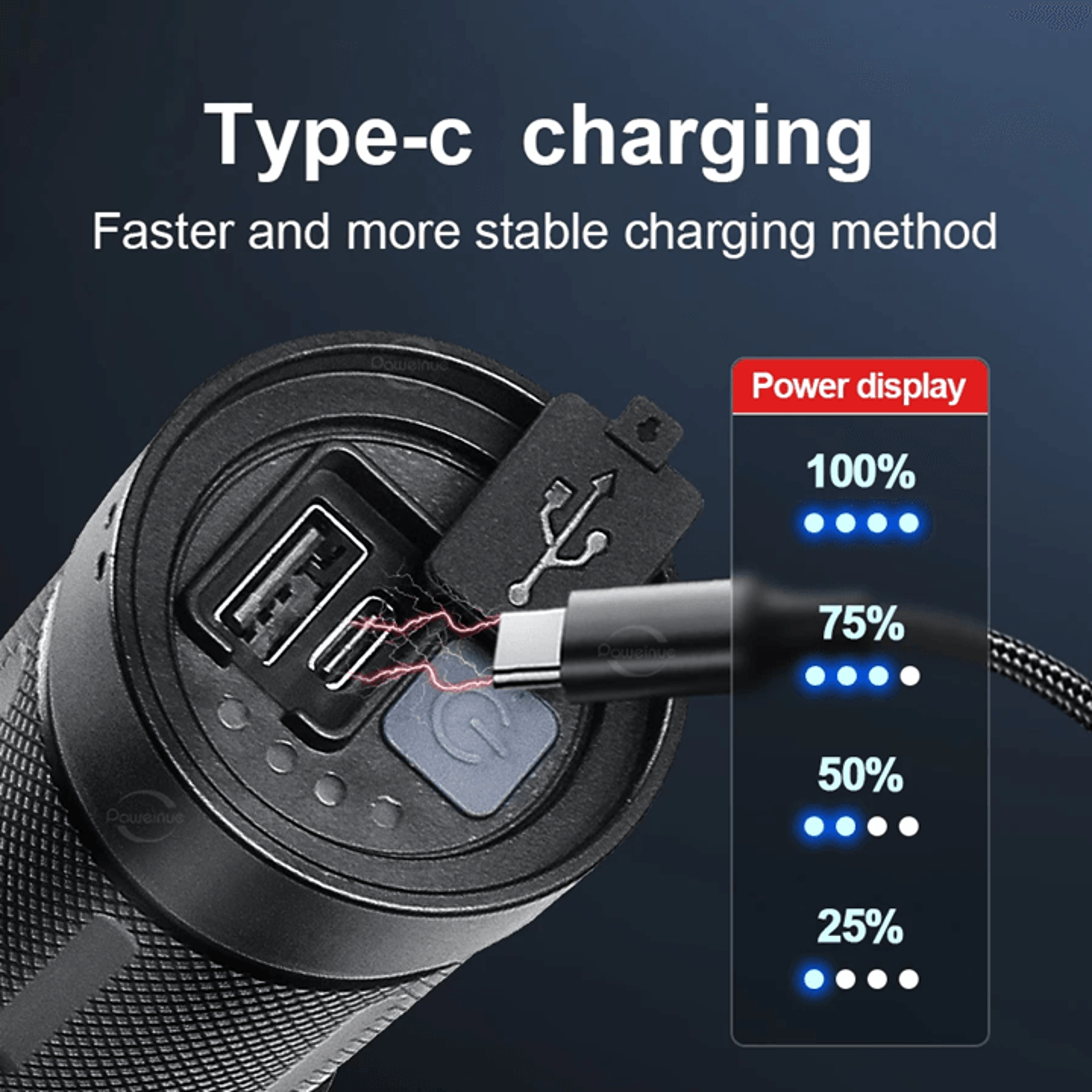 Ultra Bright LED Rechargeable Flashlight With Zoomable Beam And 50000 Lumens Power 4
