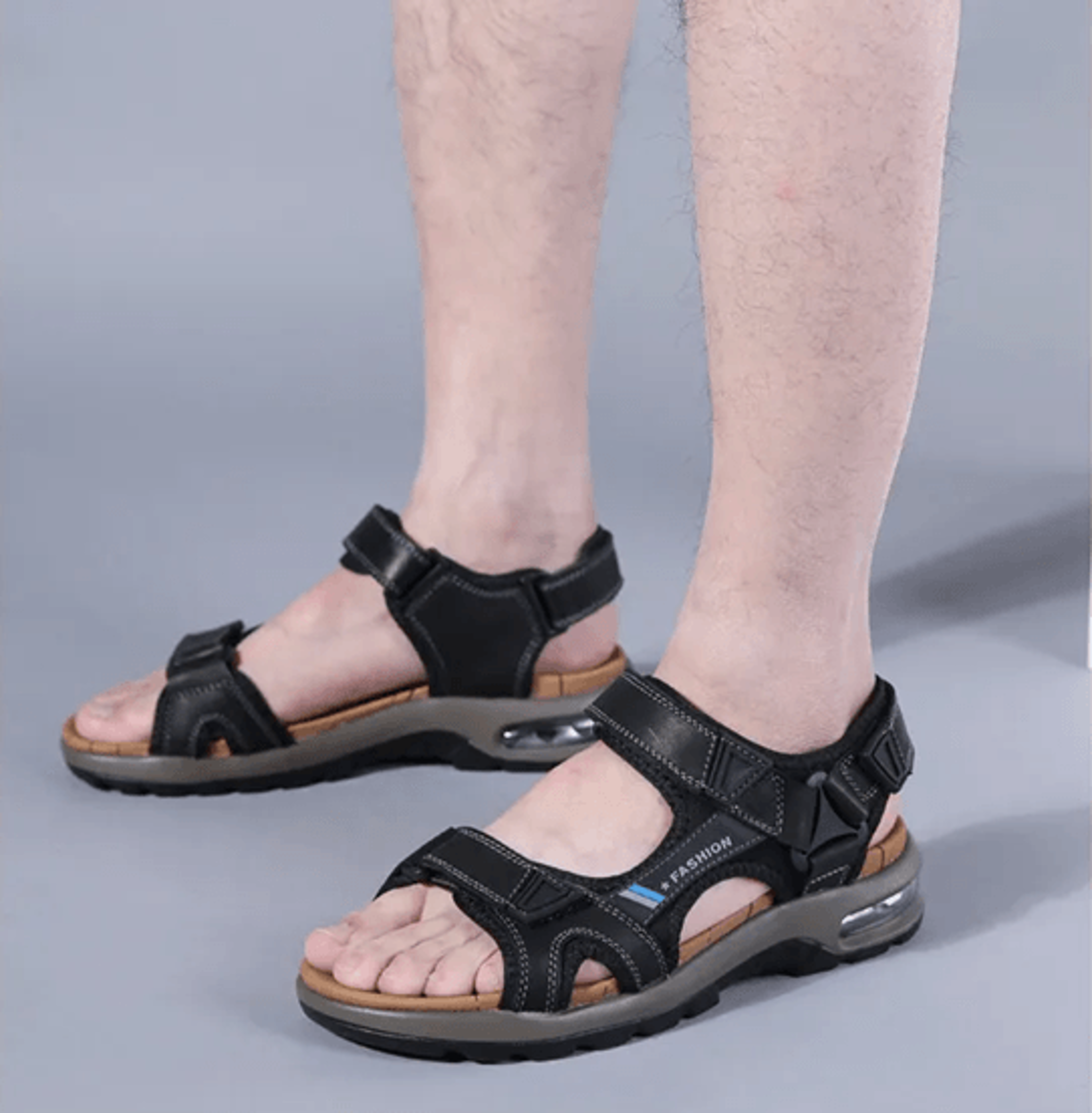 Mens Genuine Leather Sandals Comfortable Summer Outdoor Beach Shoes 0