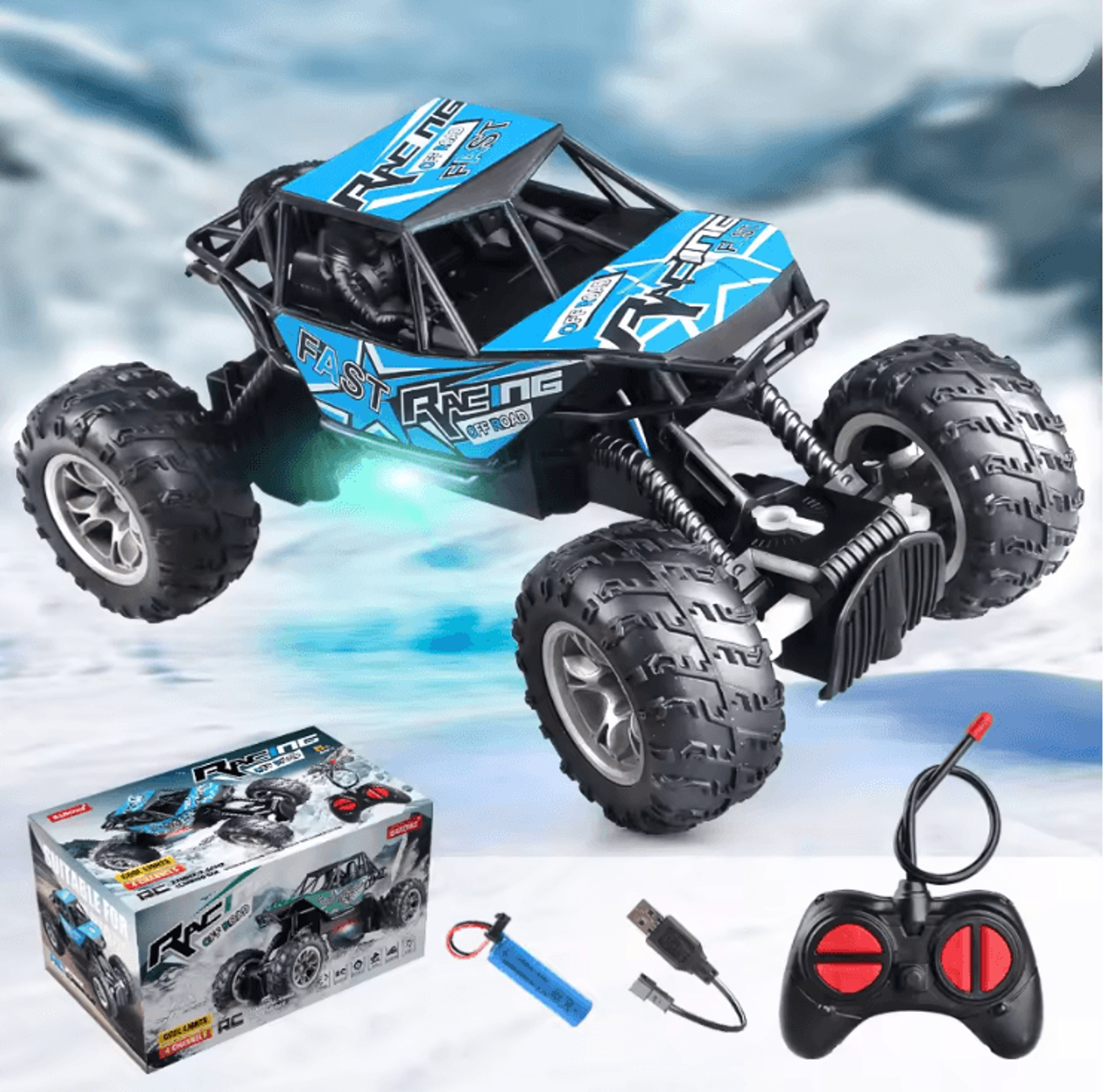 Remote Control Off Road Car With Lights And Anti Slip Tires 7