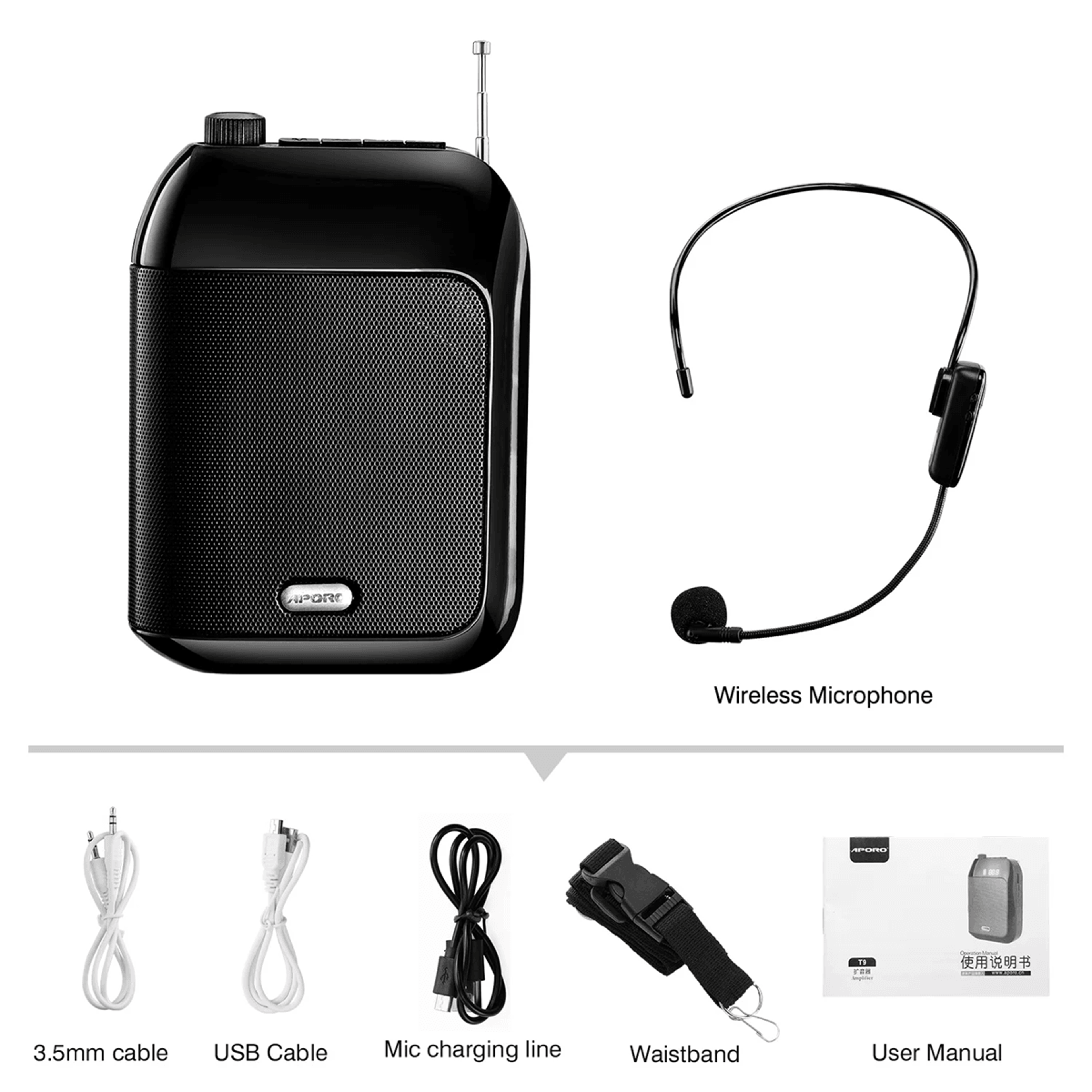 Bluetooth Wireless Voice Amplifier Portable Microphone Speaker For Teaching And Tours 4