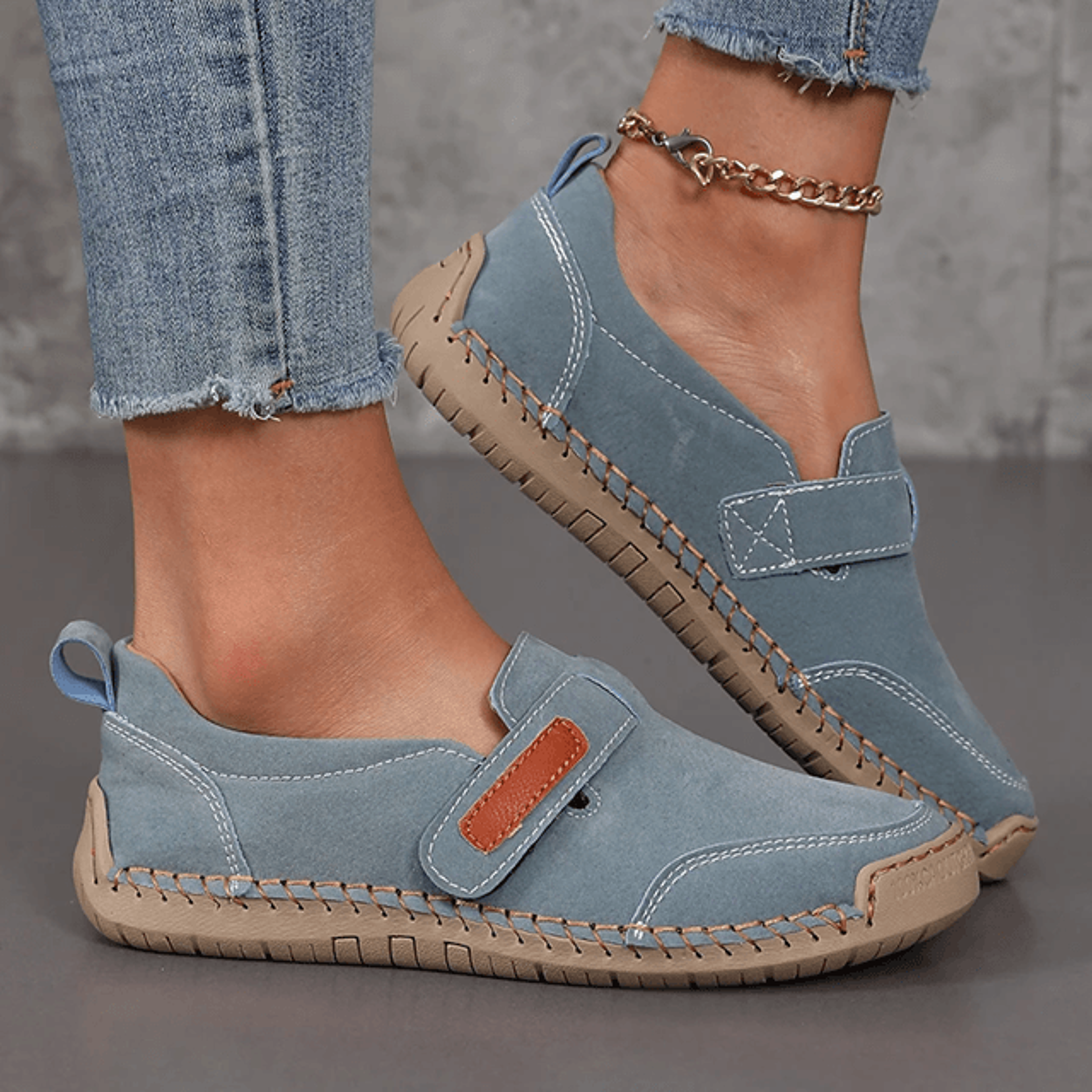 Handmade Leather Slip On Loafers For Women Comfortable Casual Walking Shoes 2