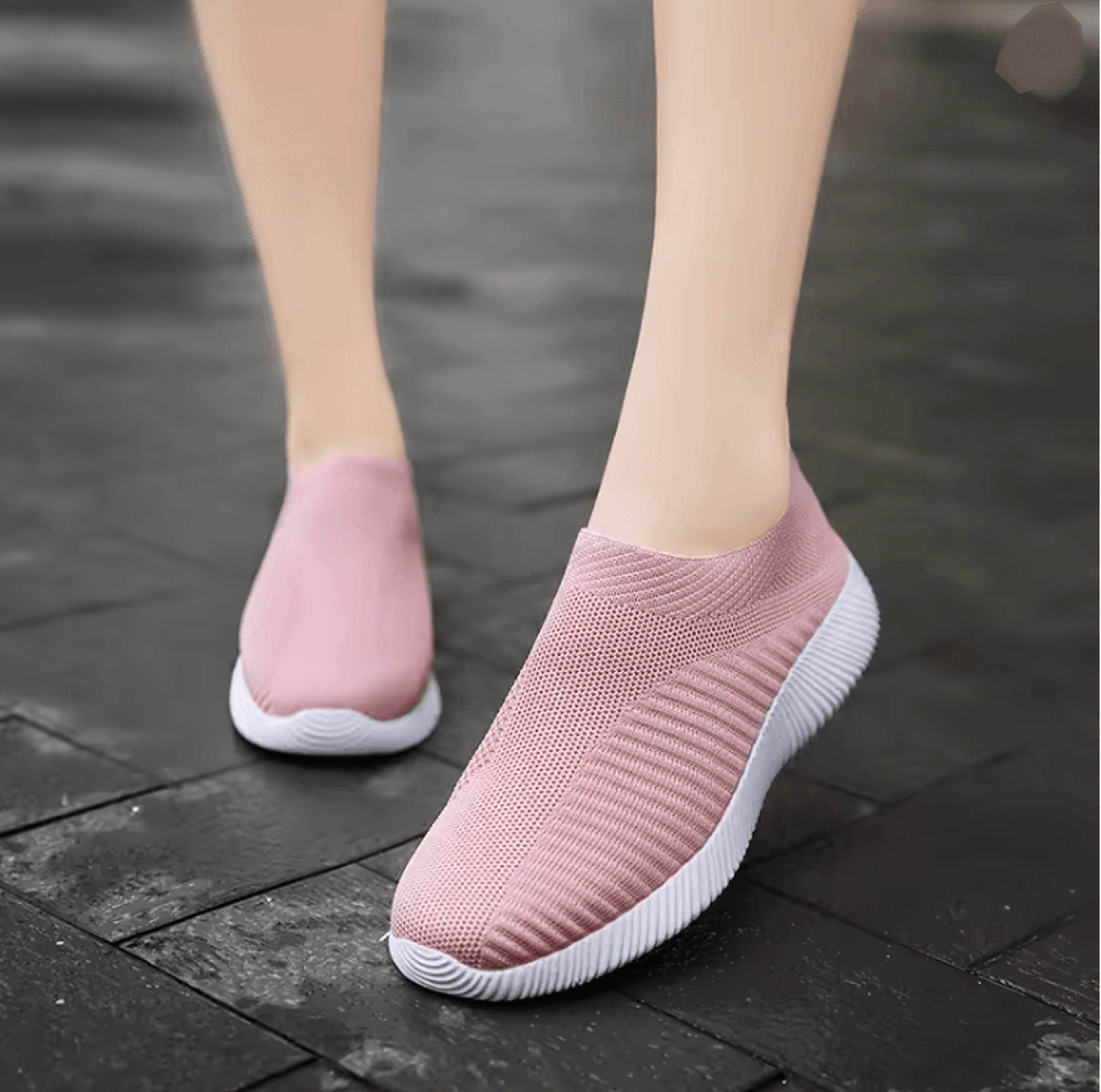 Lightweight Womens Slip On Sneakers Comfortable Walking Shoes 0