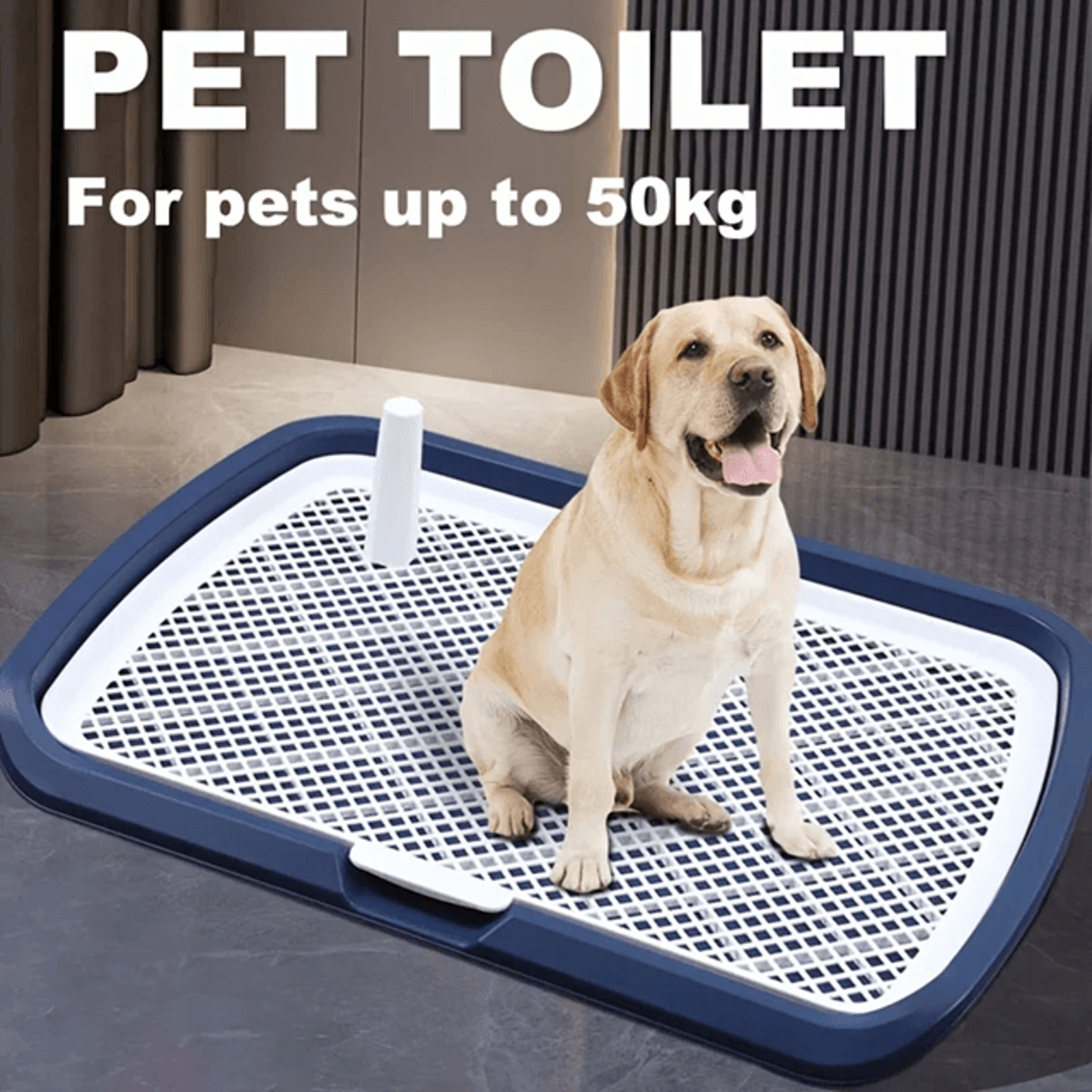 Dog Potty Training Toilet Tray With Removable Net And Reusable Pee Pad Holder 0