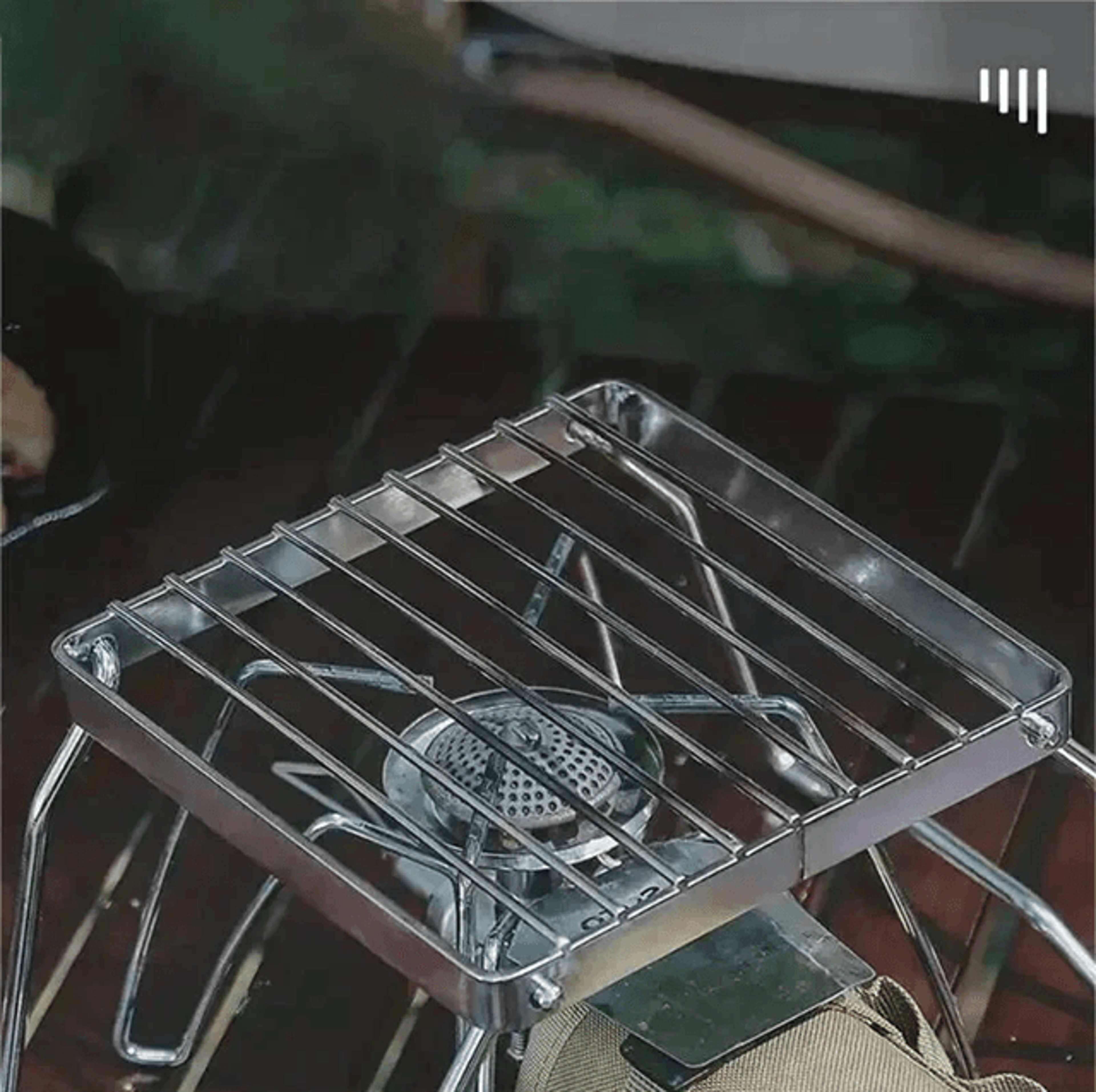 Stainless Steel Camping Stove Holder Portable Folding Barbecue Rack And Pot Stand 3