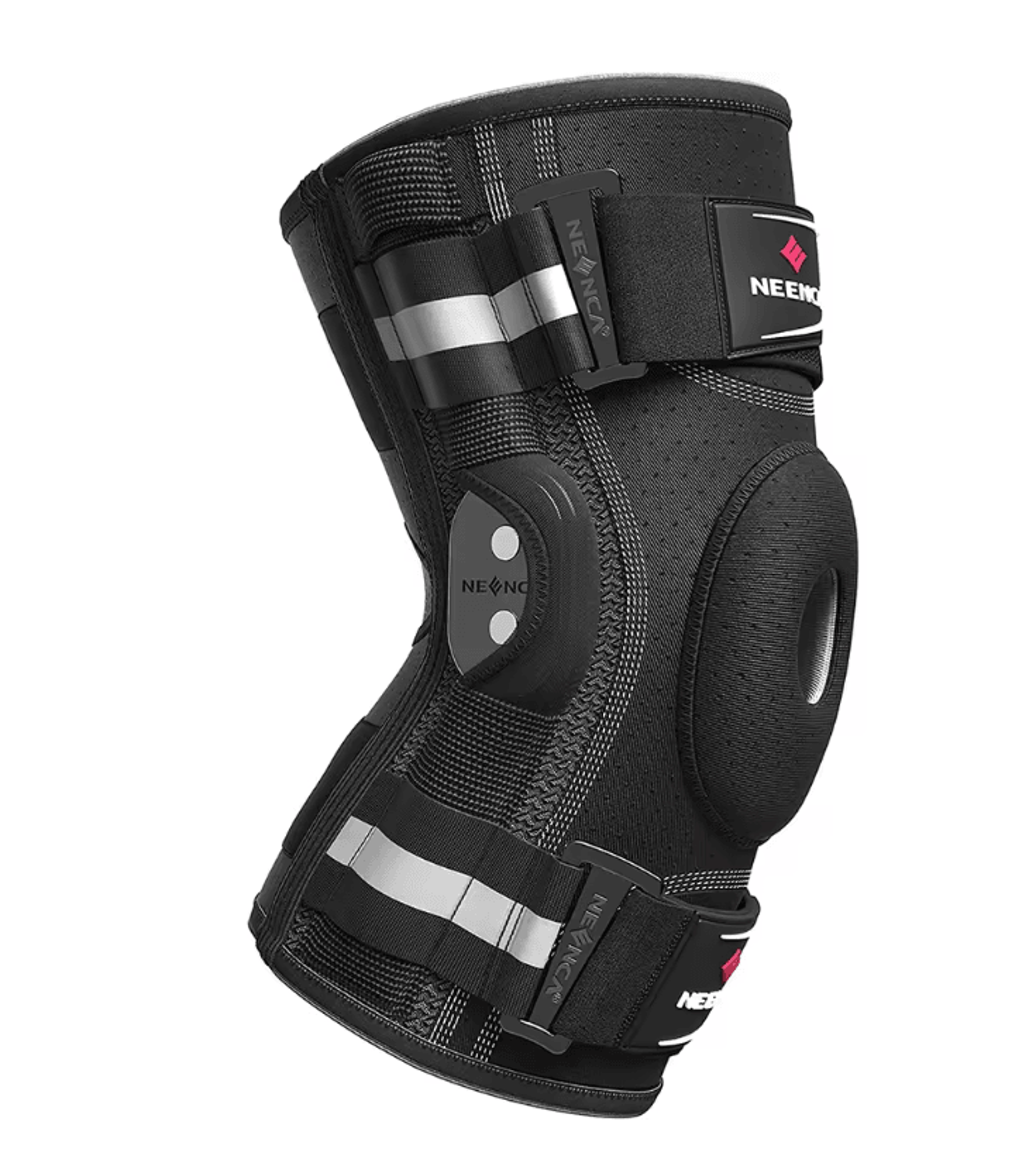 Hinged Knee Brace With Side Stabilizers For Pain Relief And Joint Support 0