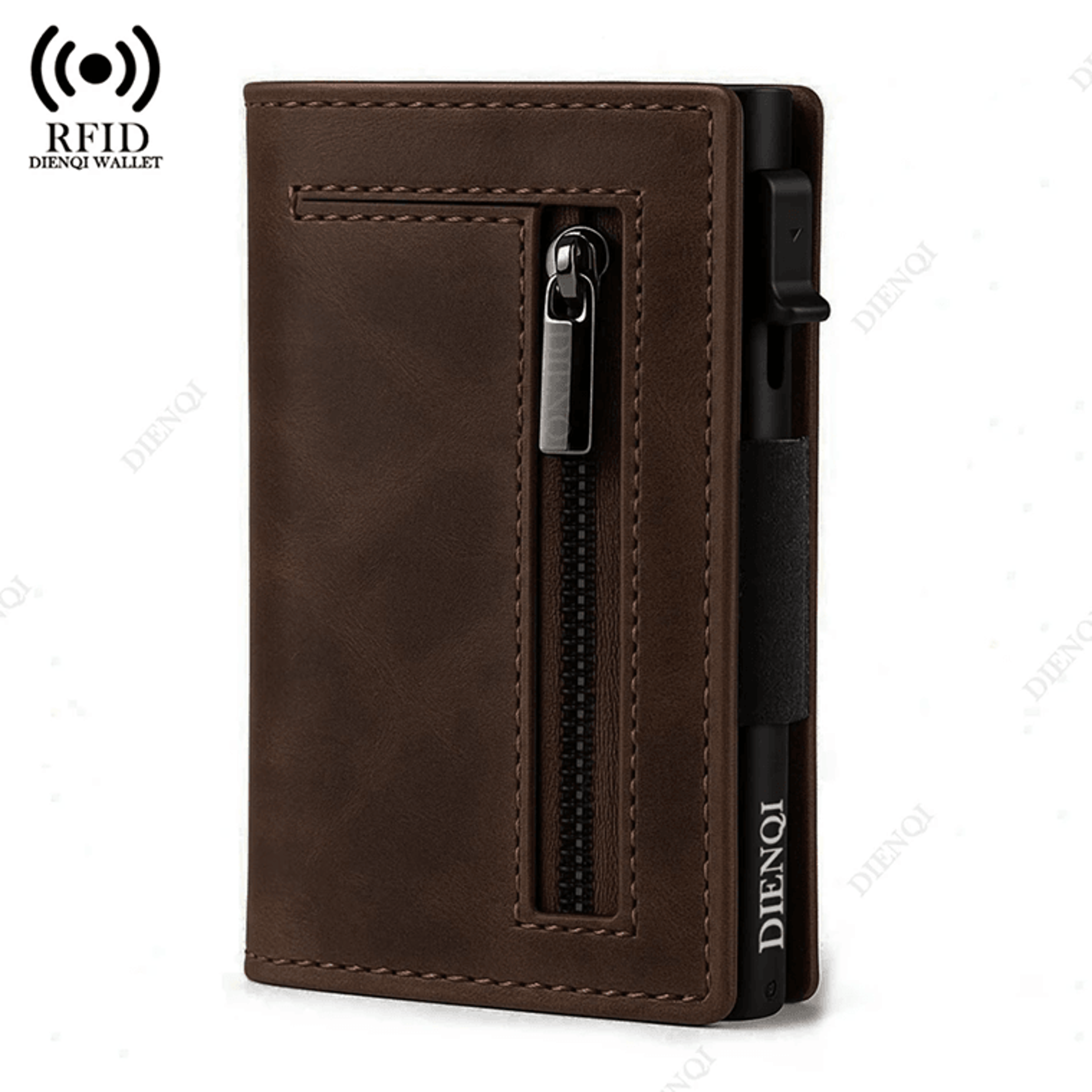 Slim RFID Blocking Metal Wallet Minimalist Credit Card Holder For Men 4