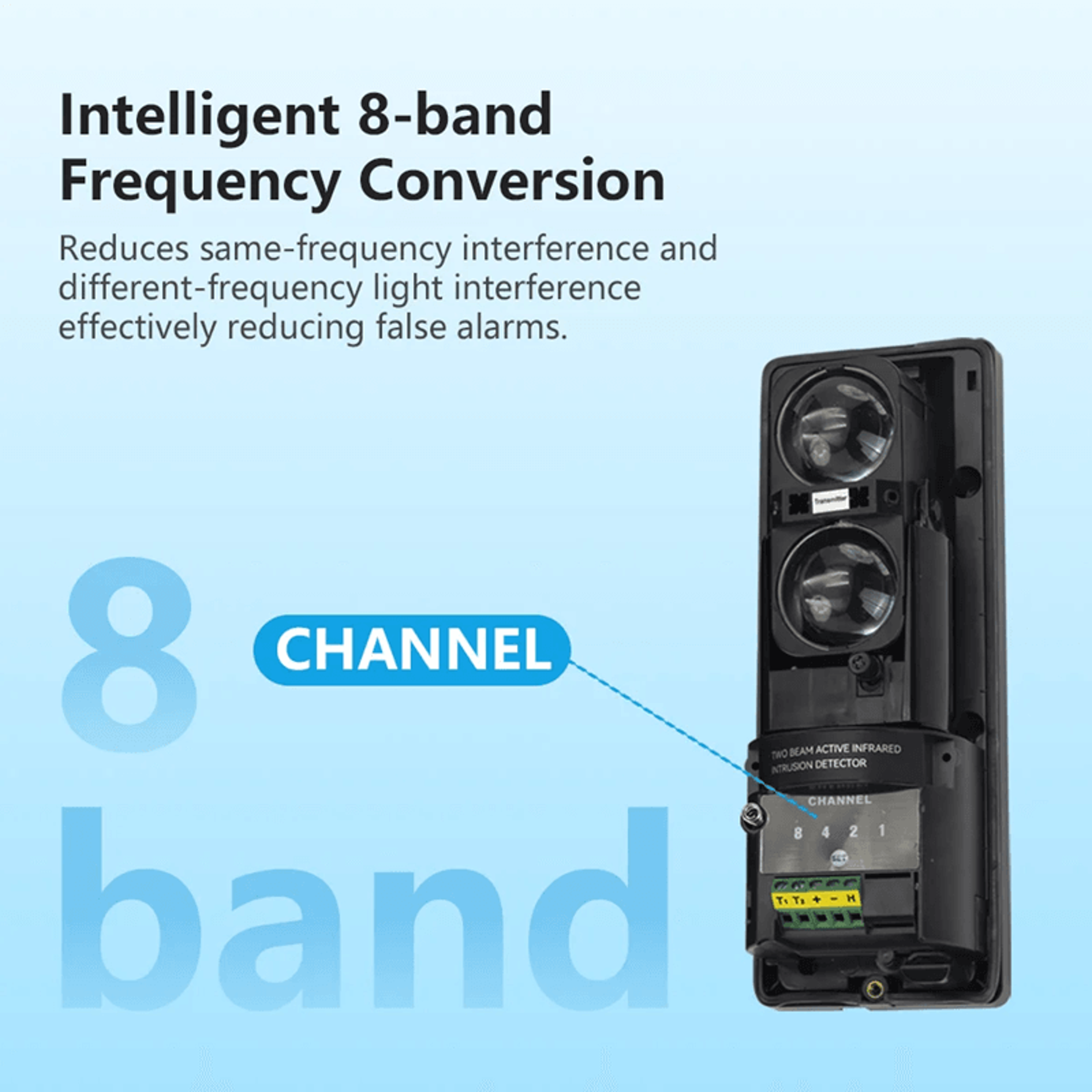Dual Beam Infrared Sensor Wired Barrier Detector With Digital Display 1